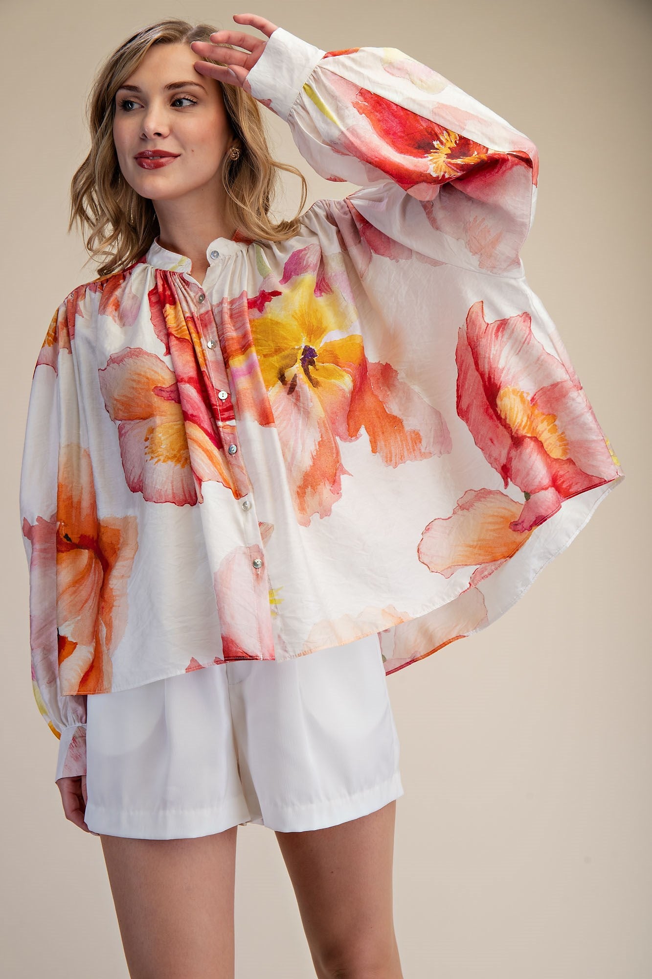 Atelier Painted Poppy Blouse