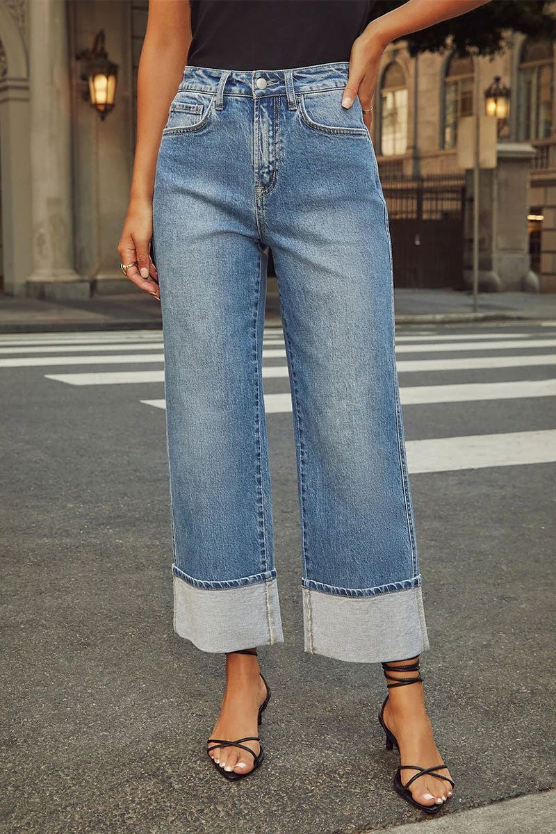 Folding jeans shops legs