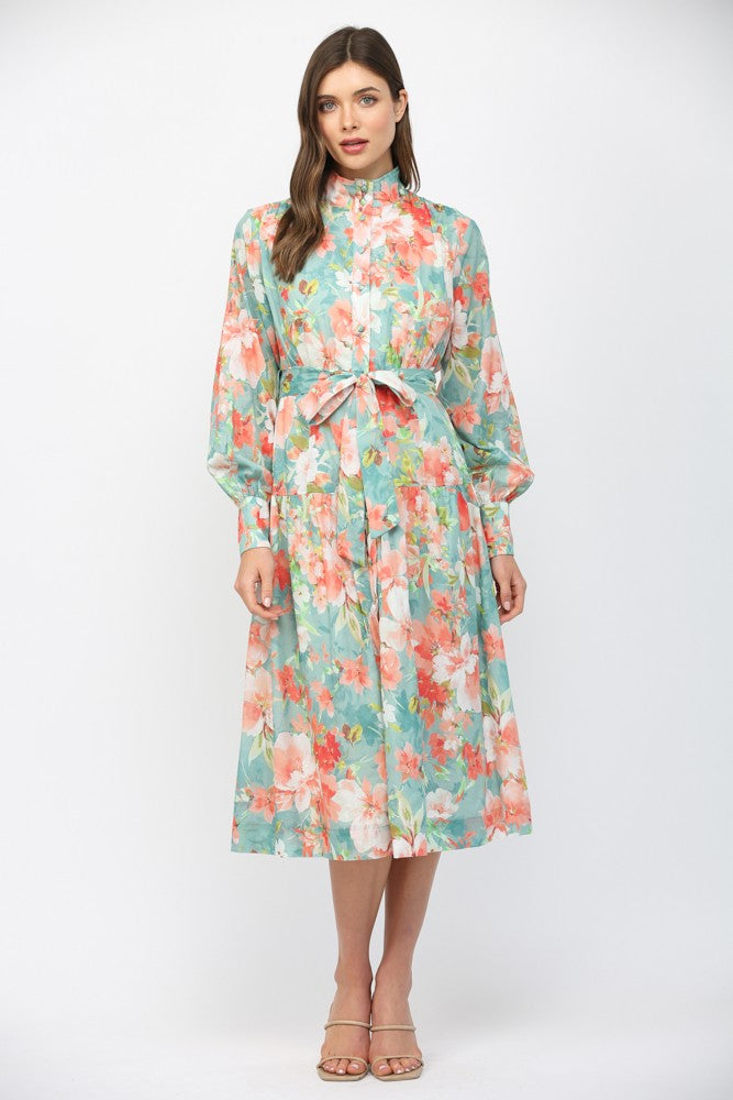 Serene Petals Maxi Dress