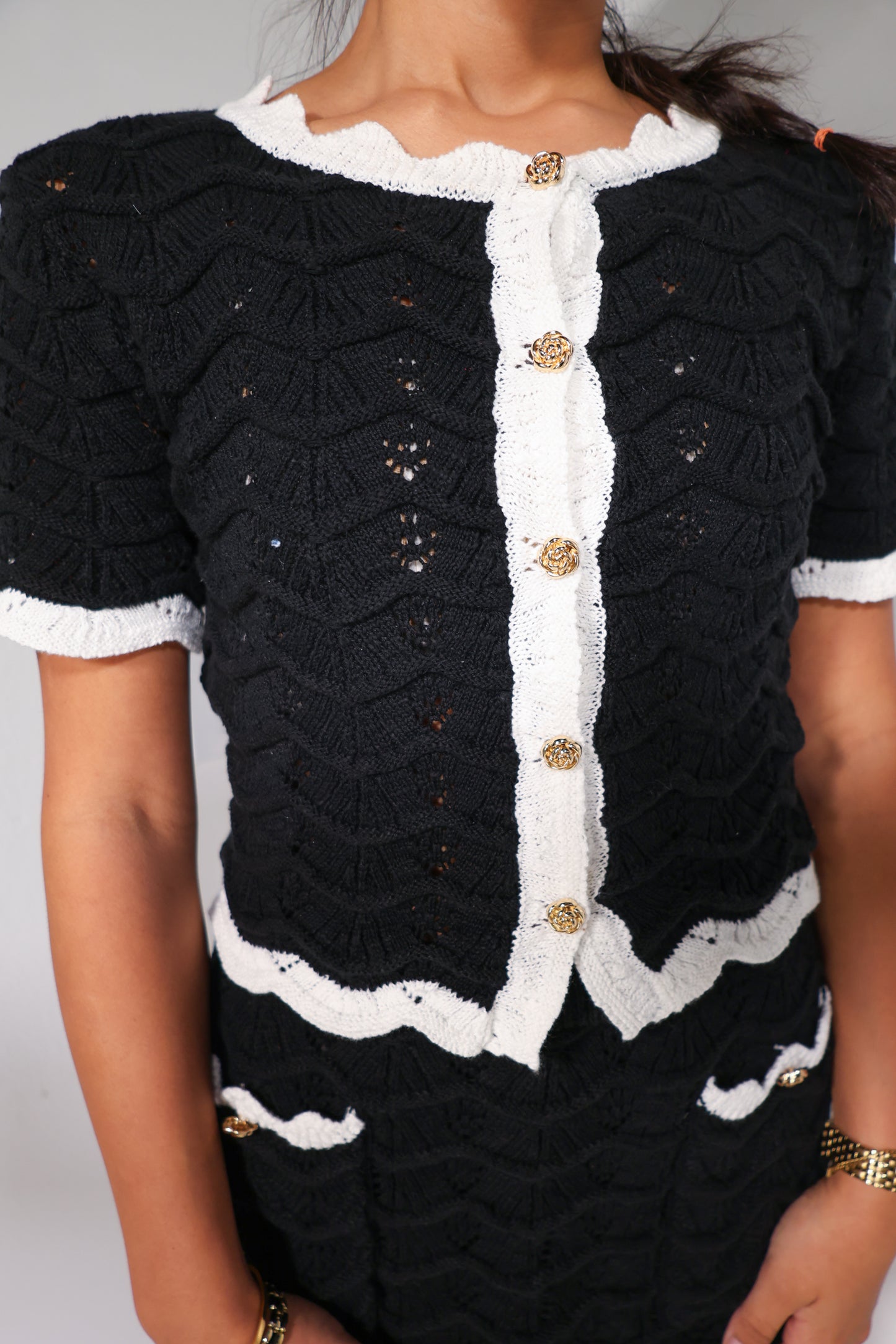 Pointelle Scalloped Edge Skirt