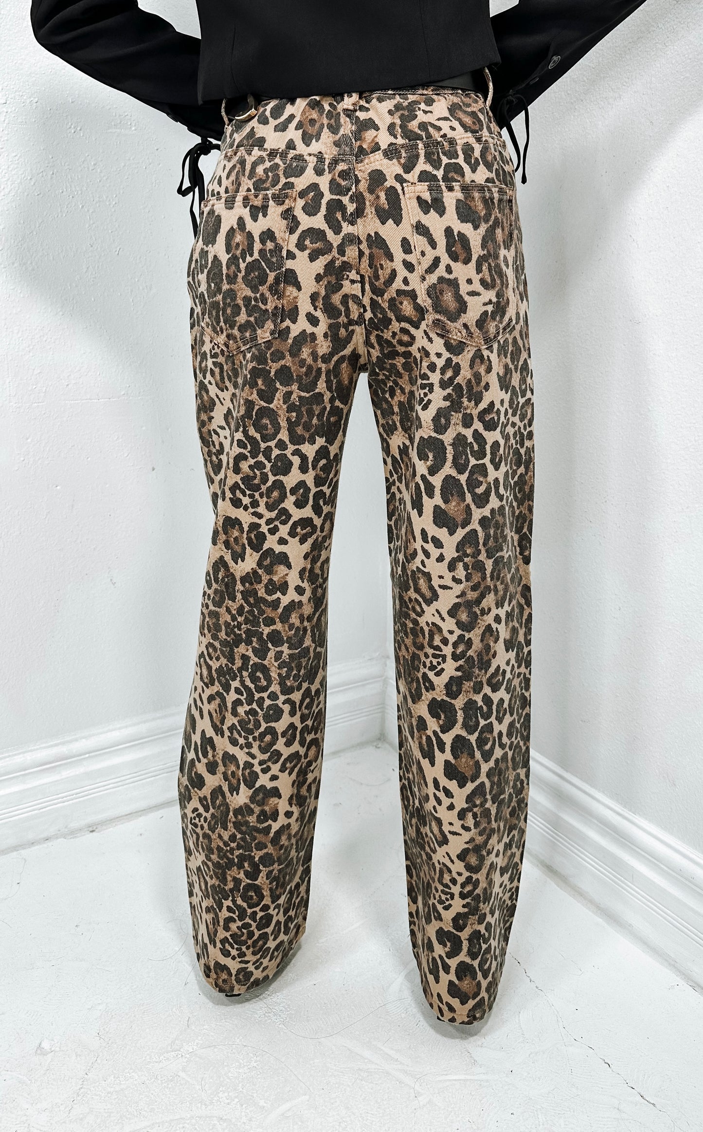 Leopard Love Wide Leg Jeans