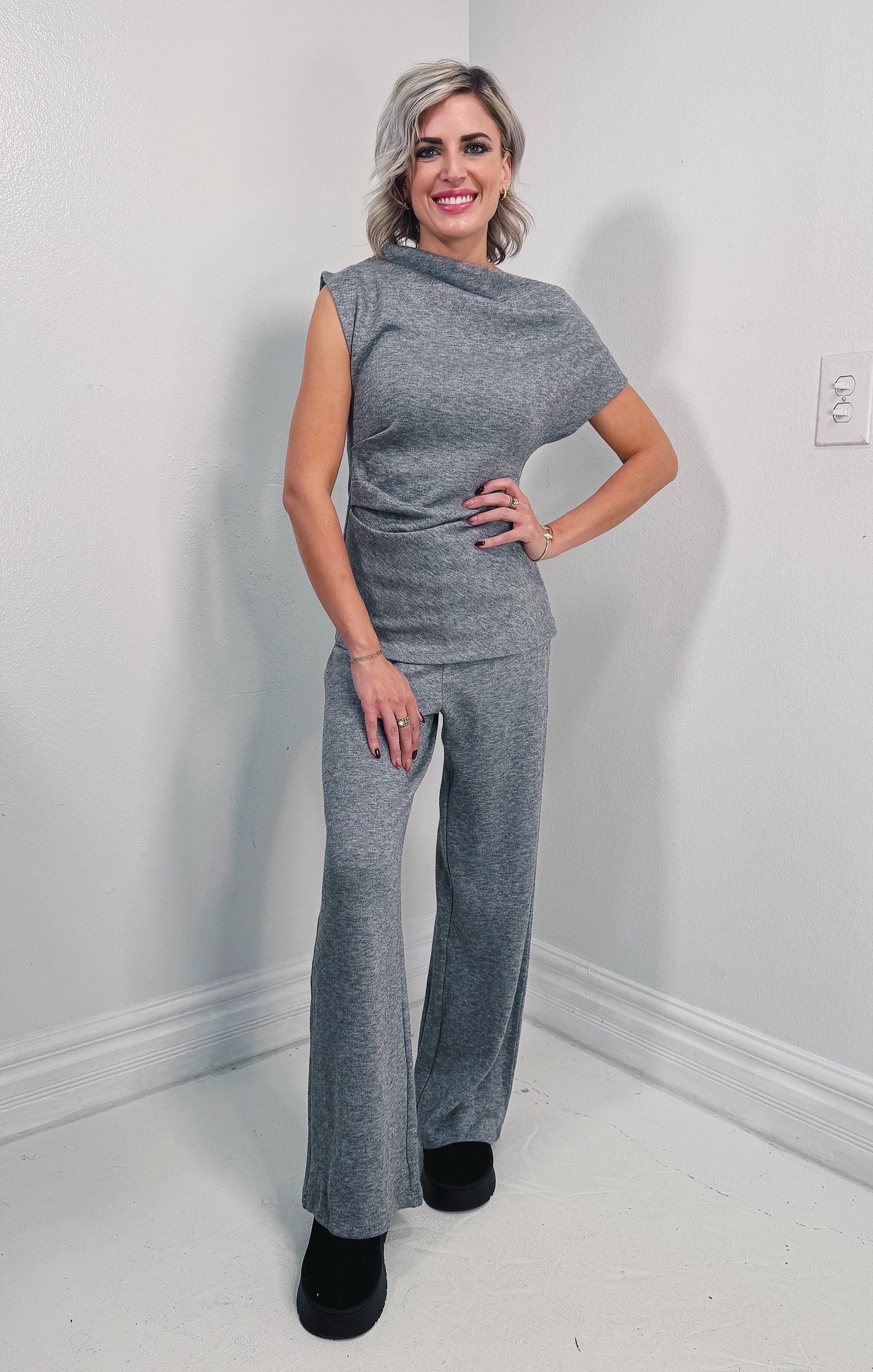 Pure Comfort High Waisted Knit Pants