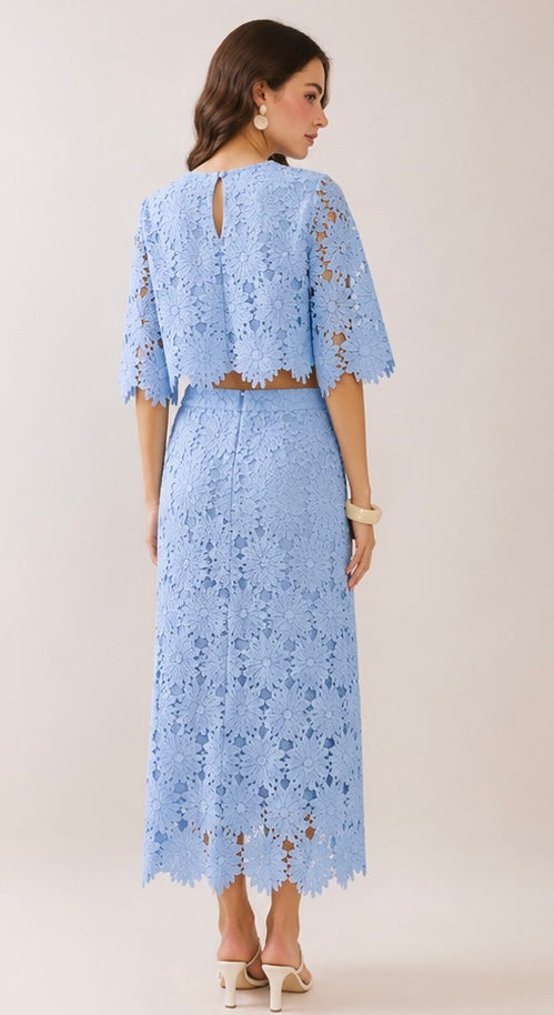 Bluebell Daisy Lace Midi Skirt