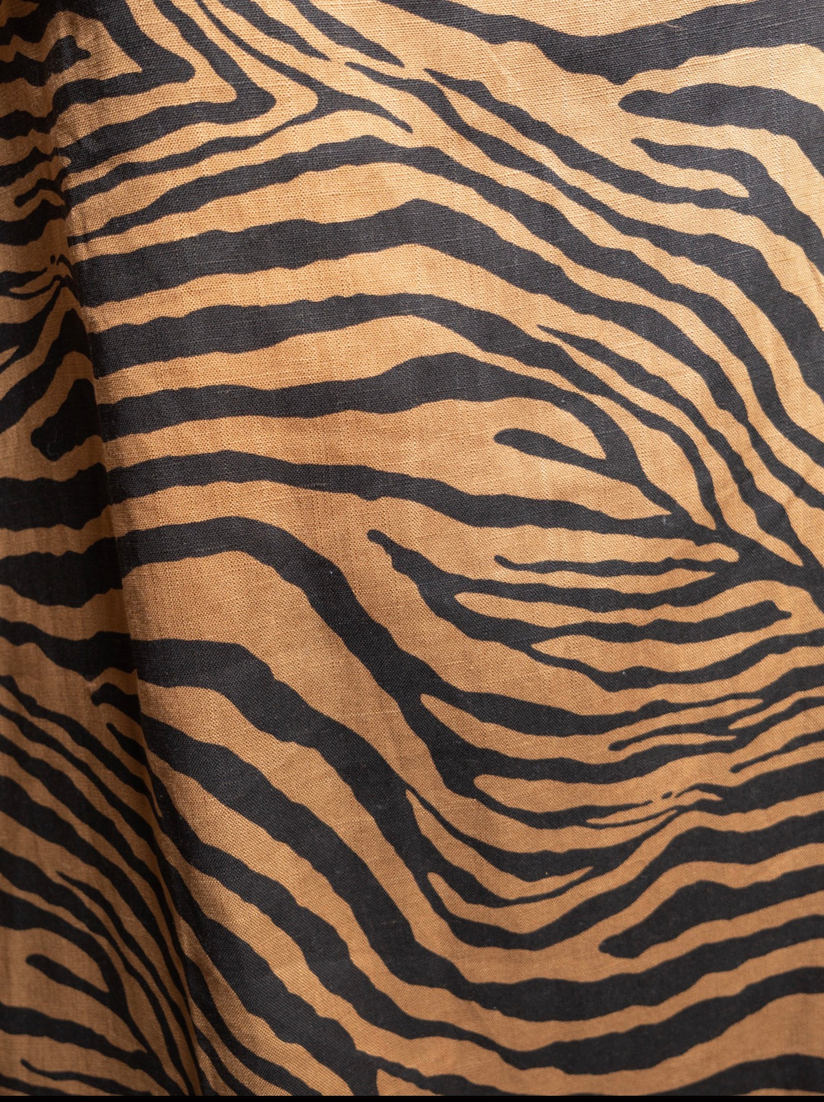 Linen Tiger Print Mini Dress