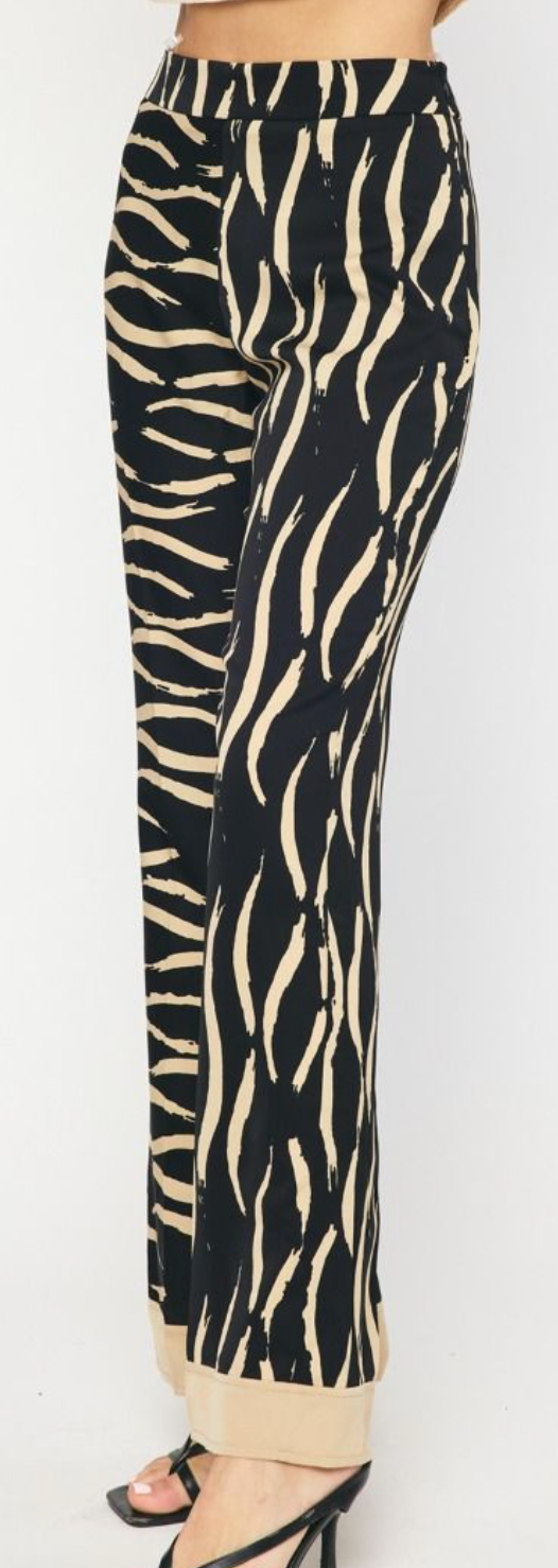 Abstract Stripes Wide Leg Pants-Bottoms-KCoutureBoutique, women's boutique in Bossier City, Louisiana