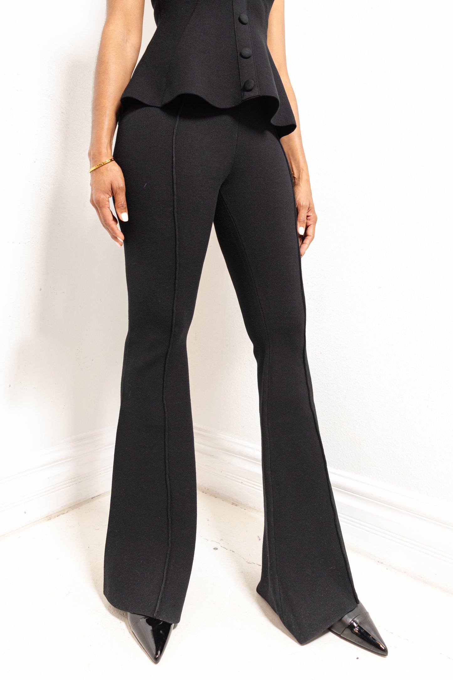 After Hours Knit Peplum Top & Pant Set