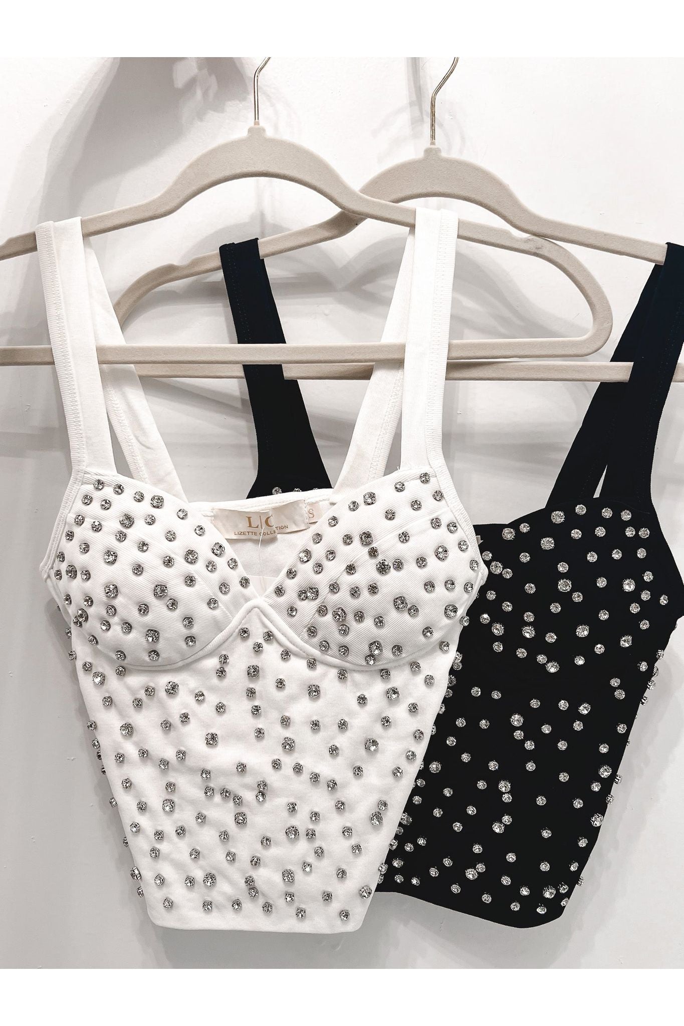 All Out Rhinestone Cropped Top-Tops-KCoutureBoutique, women's boutique in Bossier City, Louisiana