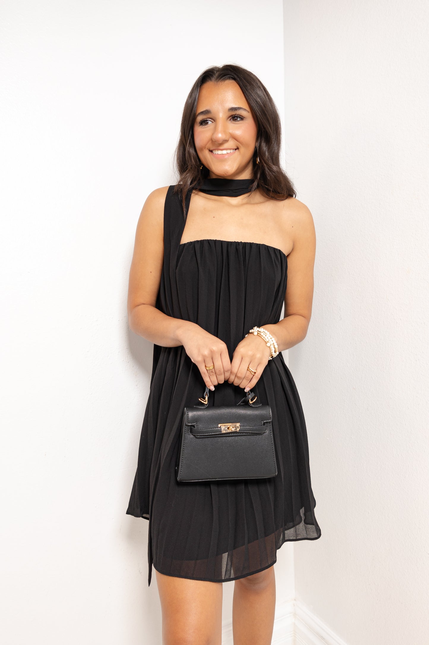 All Eyes On Me Pleated Sleeveless Dress