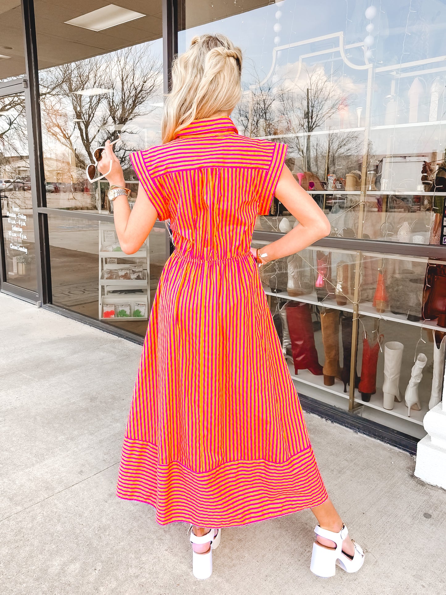 St. Tropez Stripe Midi Dress