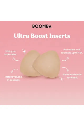 Boomba Bra Inserts Sticky Silicone Bra Reusable Waterproof Bra Pad