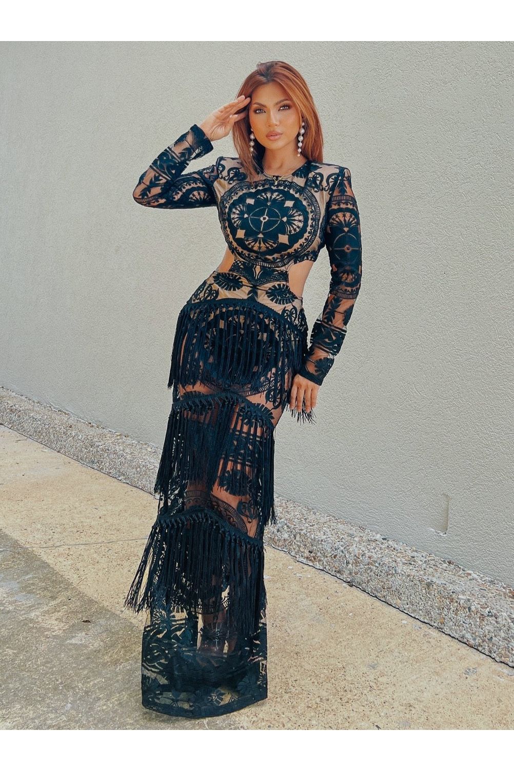 Babe in Baroque Maxi Dress-Dresses-KCoutureBoutique, women's boutique in Bossier City, Louisiana