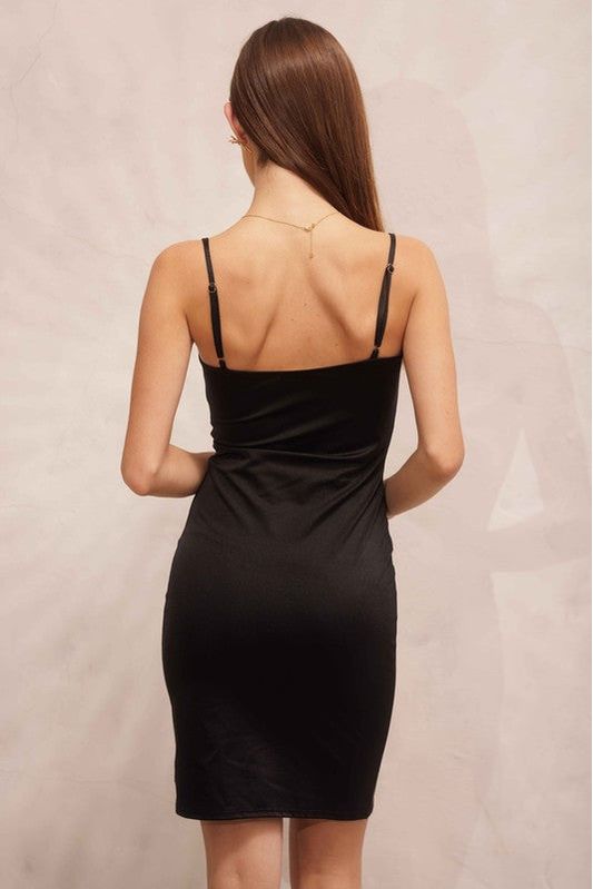 Body Contouring Mini Slip Dress-Dress-KCoutureBoutique, women's boutique in Bossier City, Louisiana