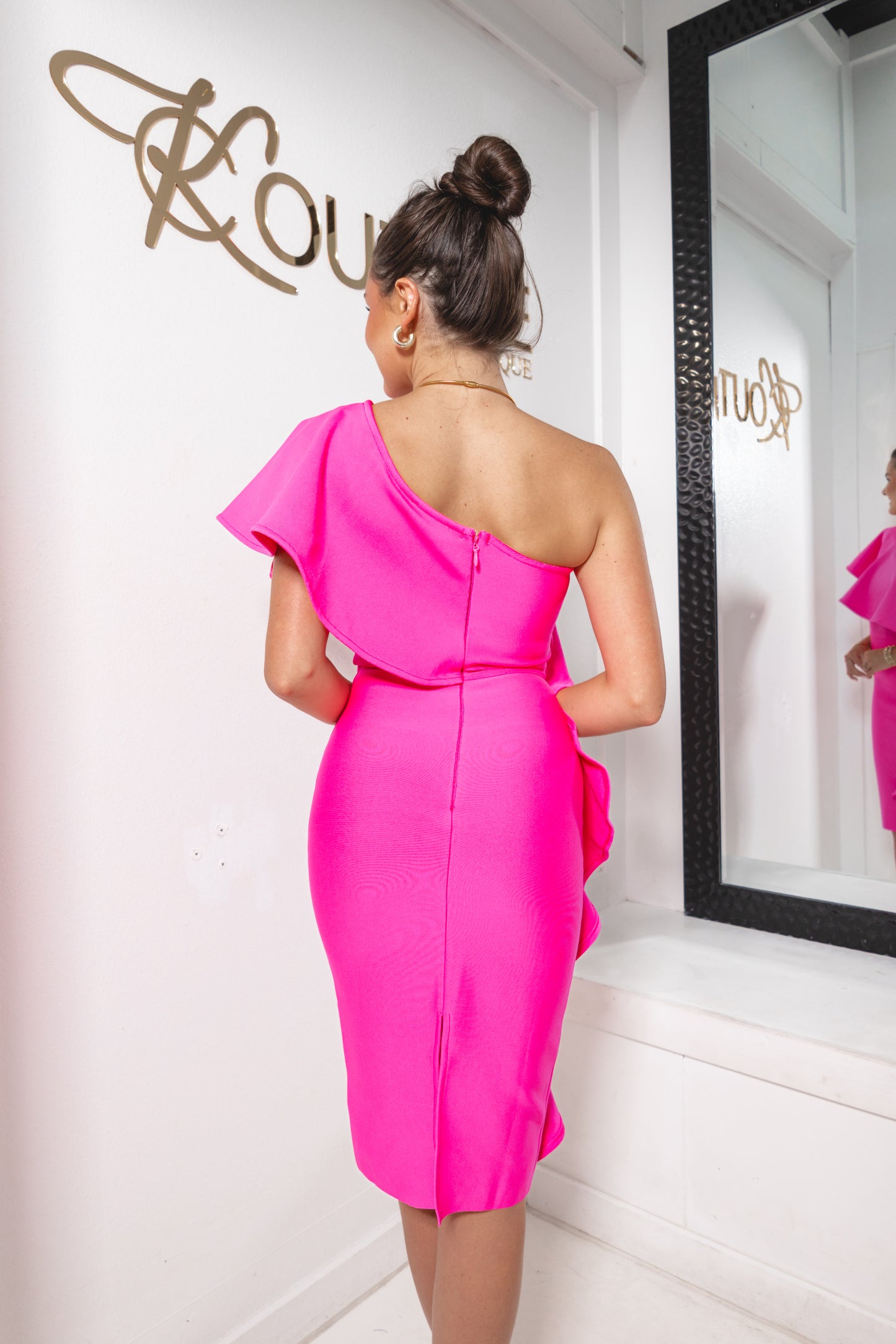 Boldly Yours One Shoulder Bandage Dress