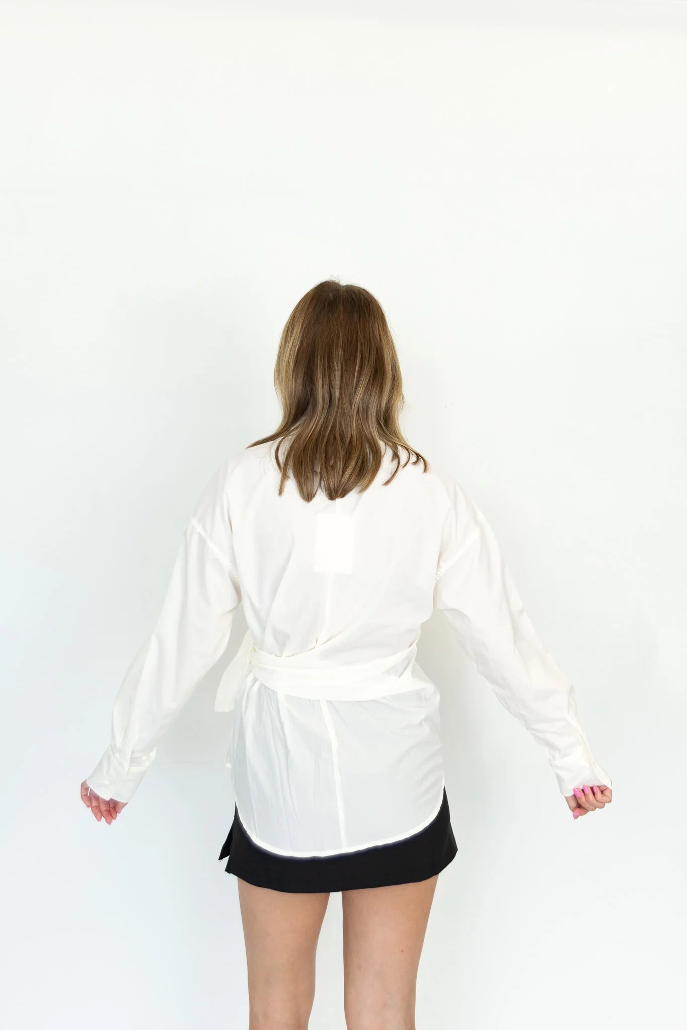 Timeless Button Up Tie Top