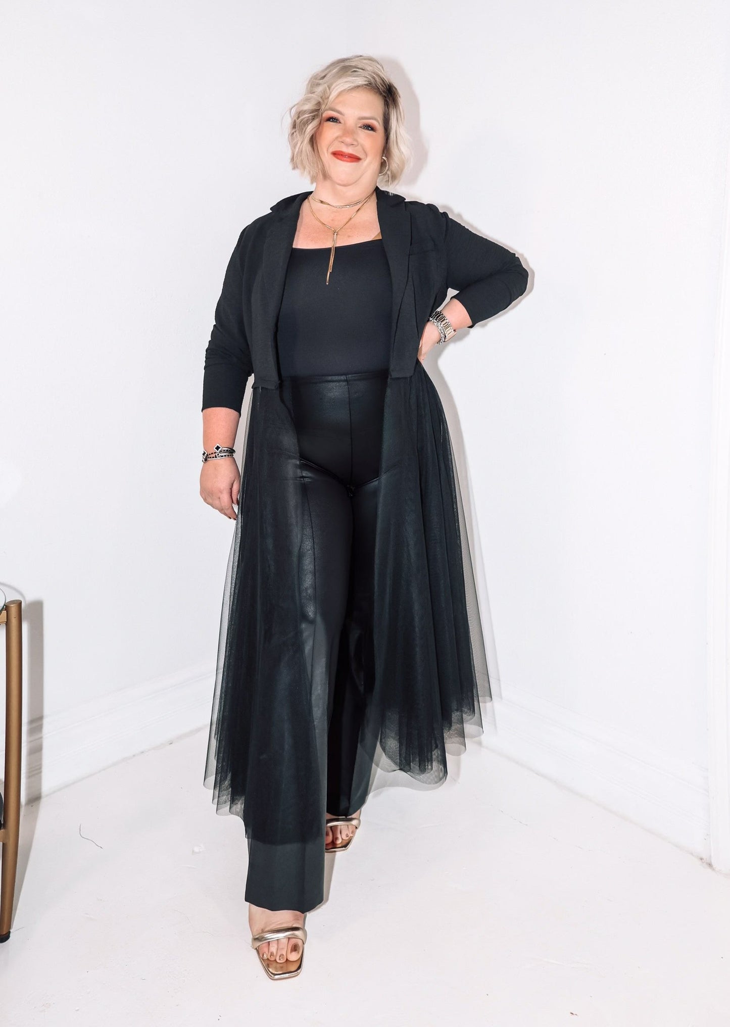 Cascade Tulle Blazer