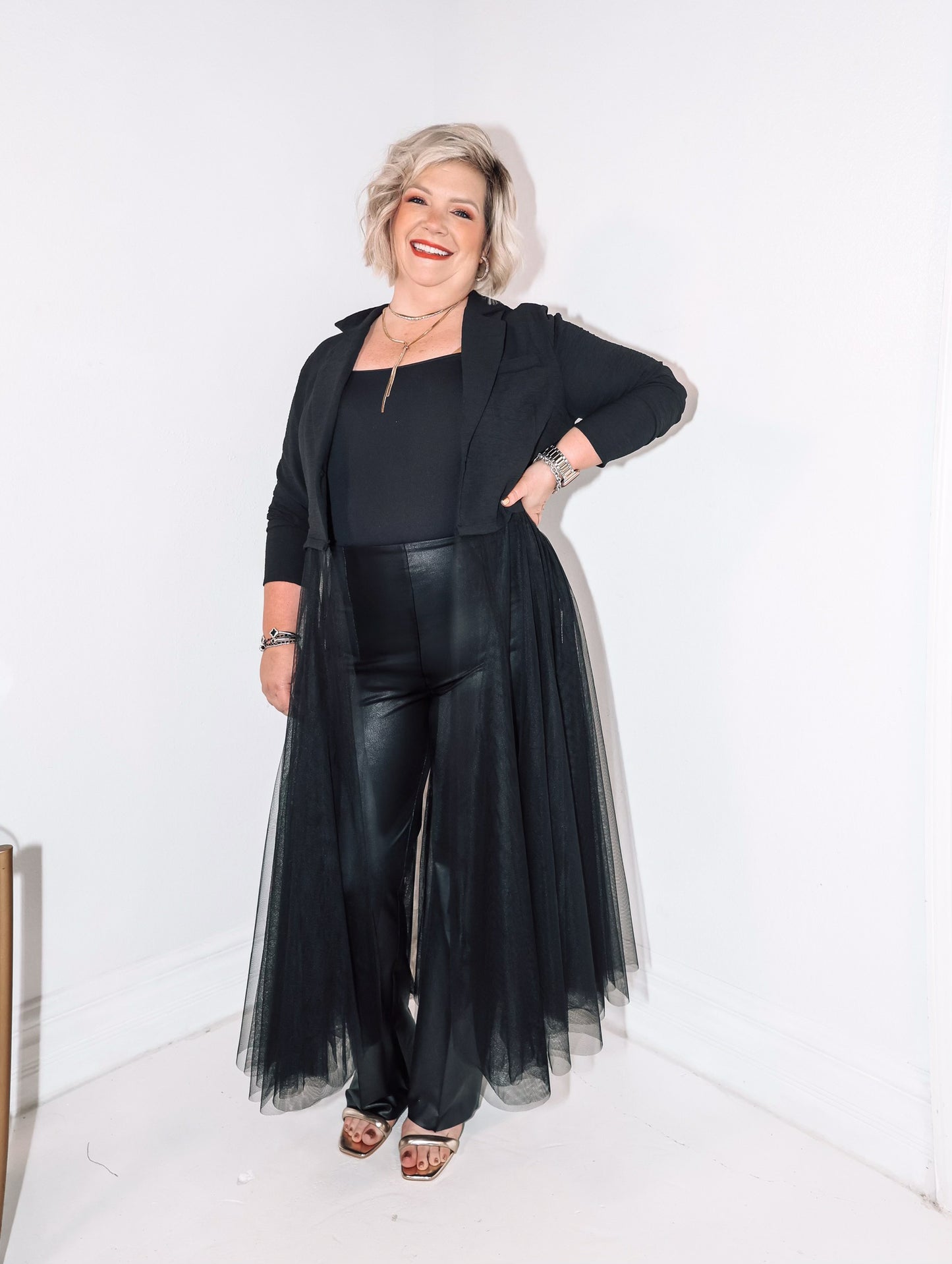 Cascade Tulle Blazer