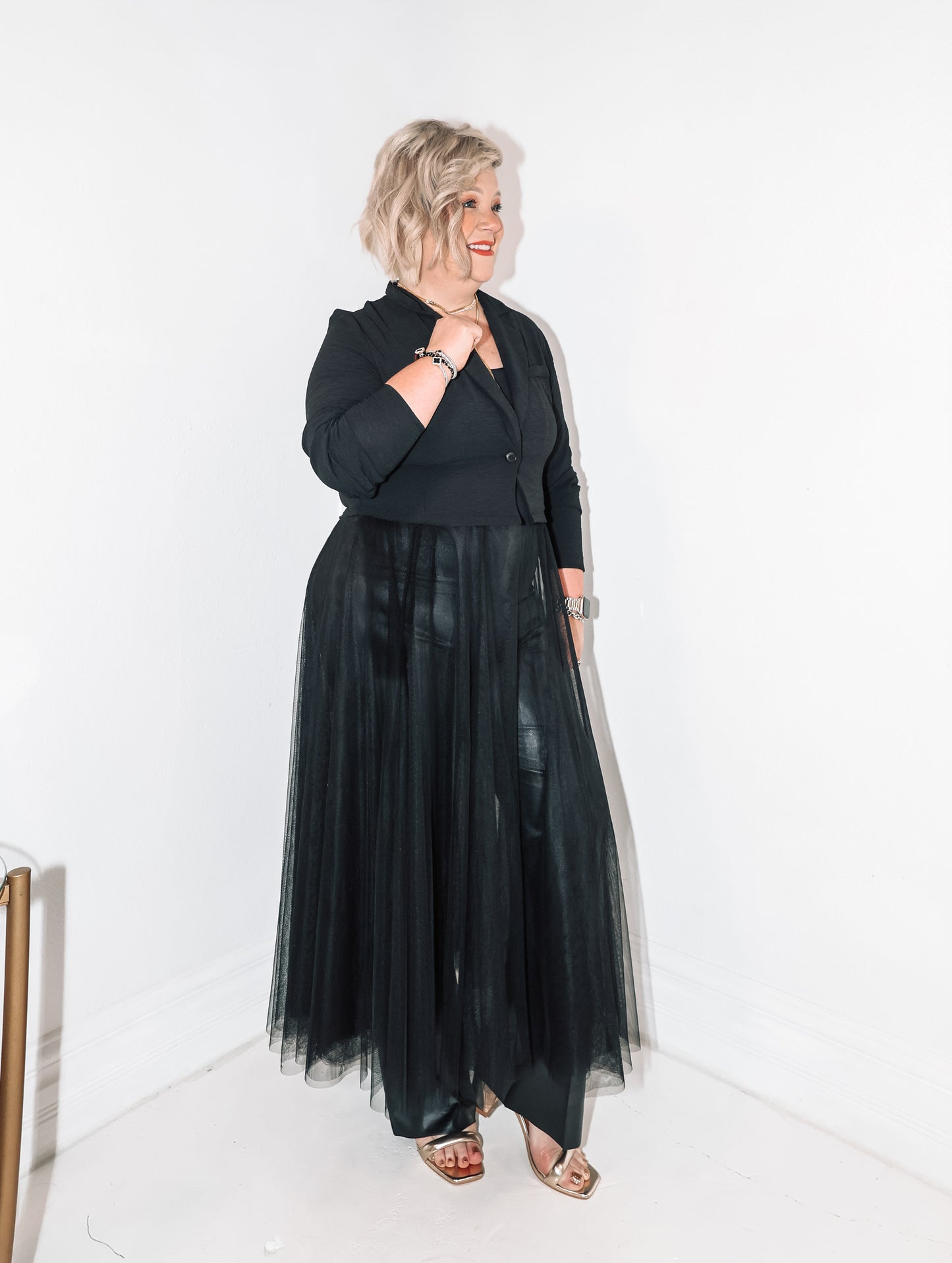 Cascade Tulle Blazer