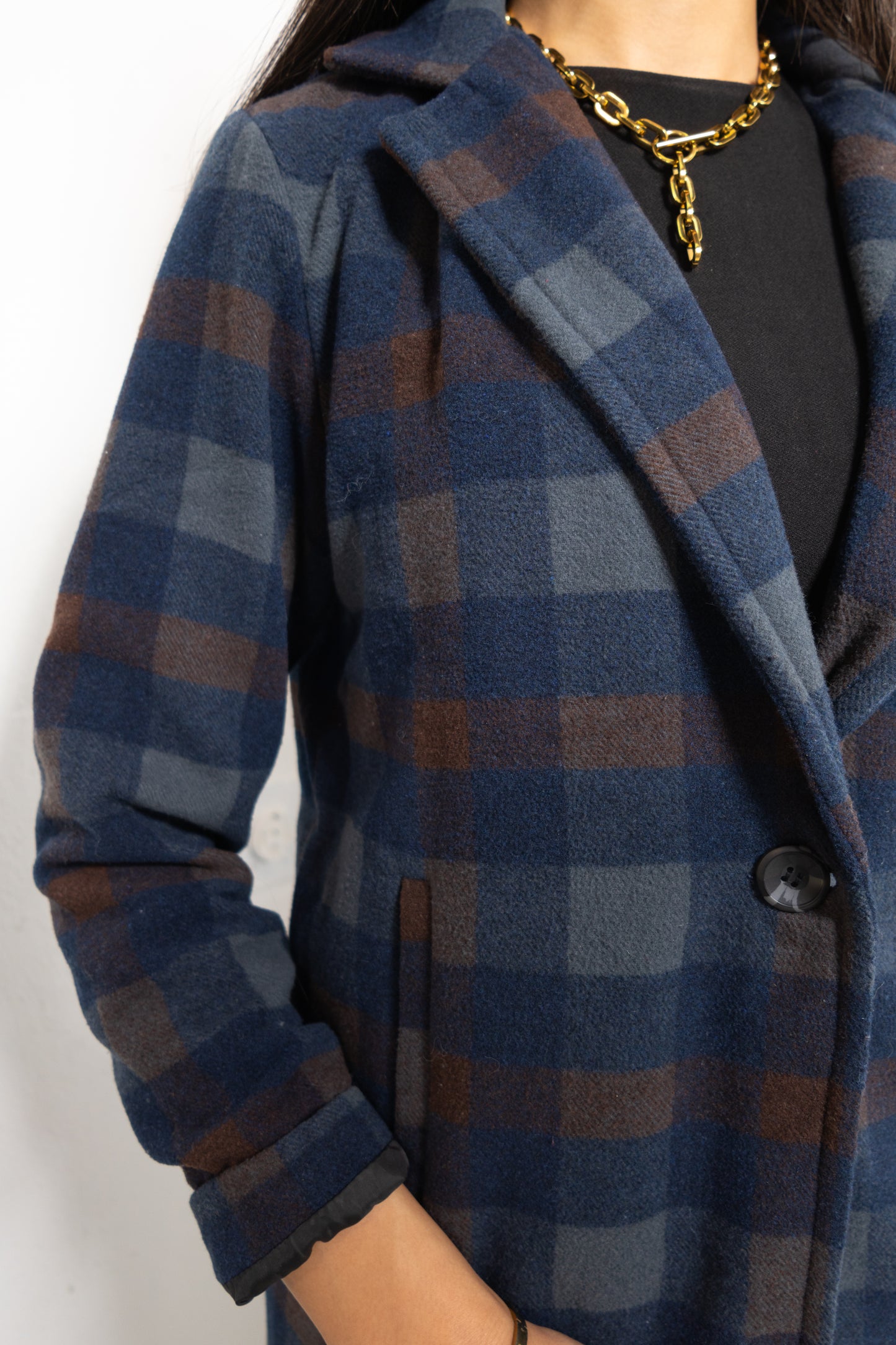 Cider Season Plaid Trench Coat