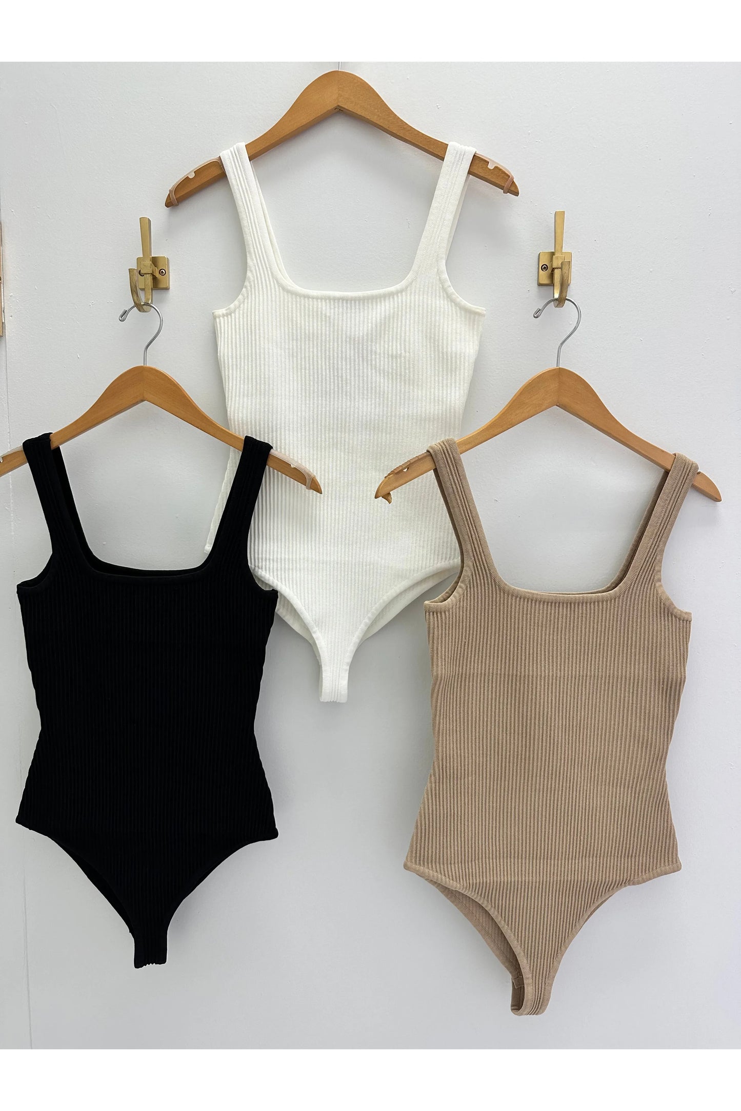 Classic Ribbed Square Neck Bodysuit-BodySuit-KCoutureBoutique, women's boutique in Bossier City, Louisiana