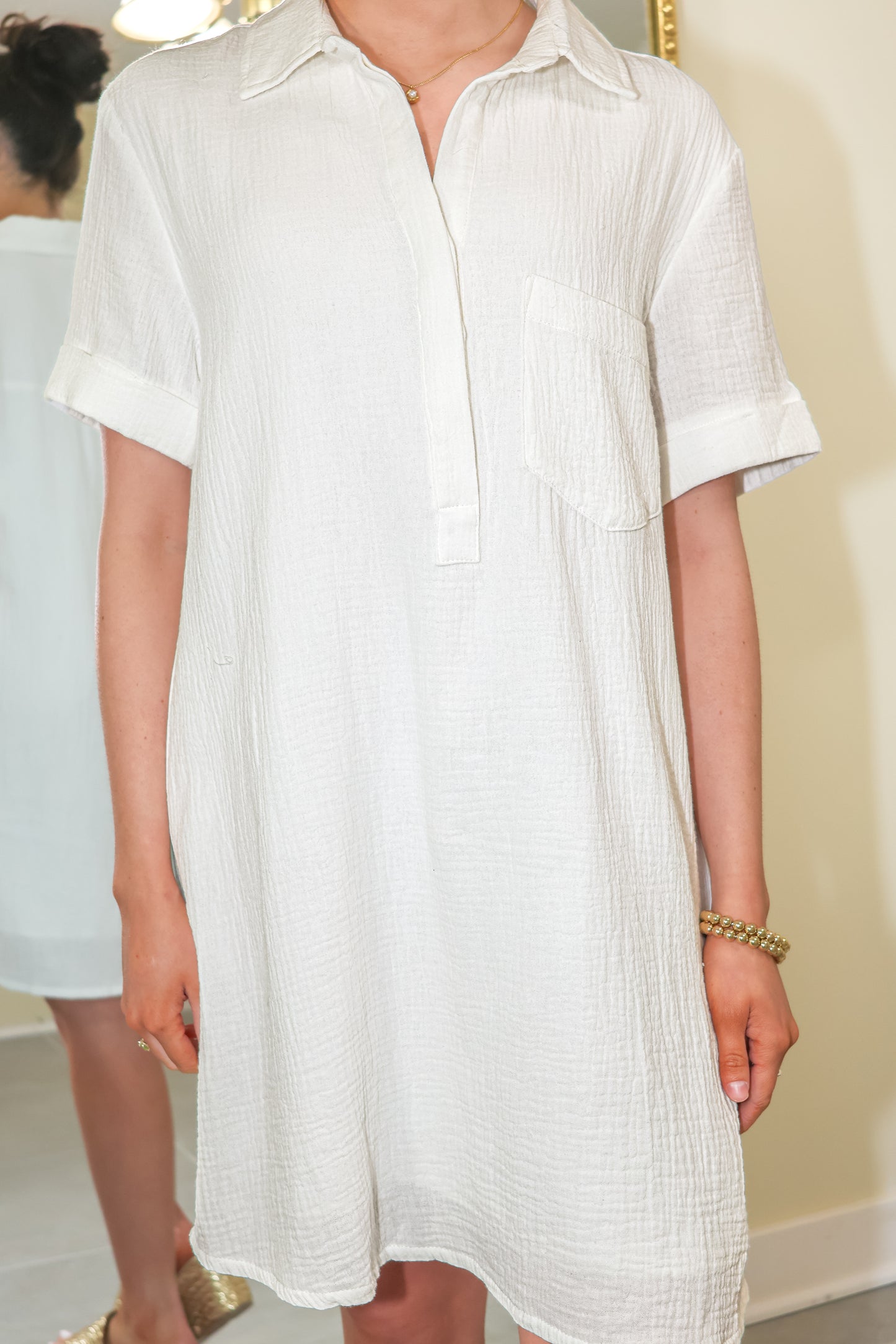 Coastal Breeze Gauze T-Shirt Dress
