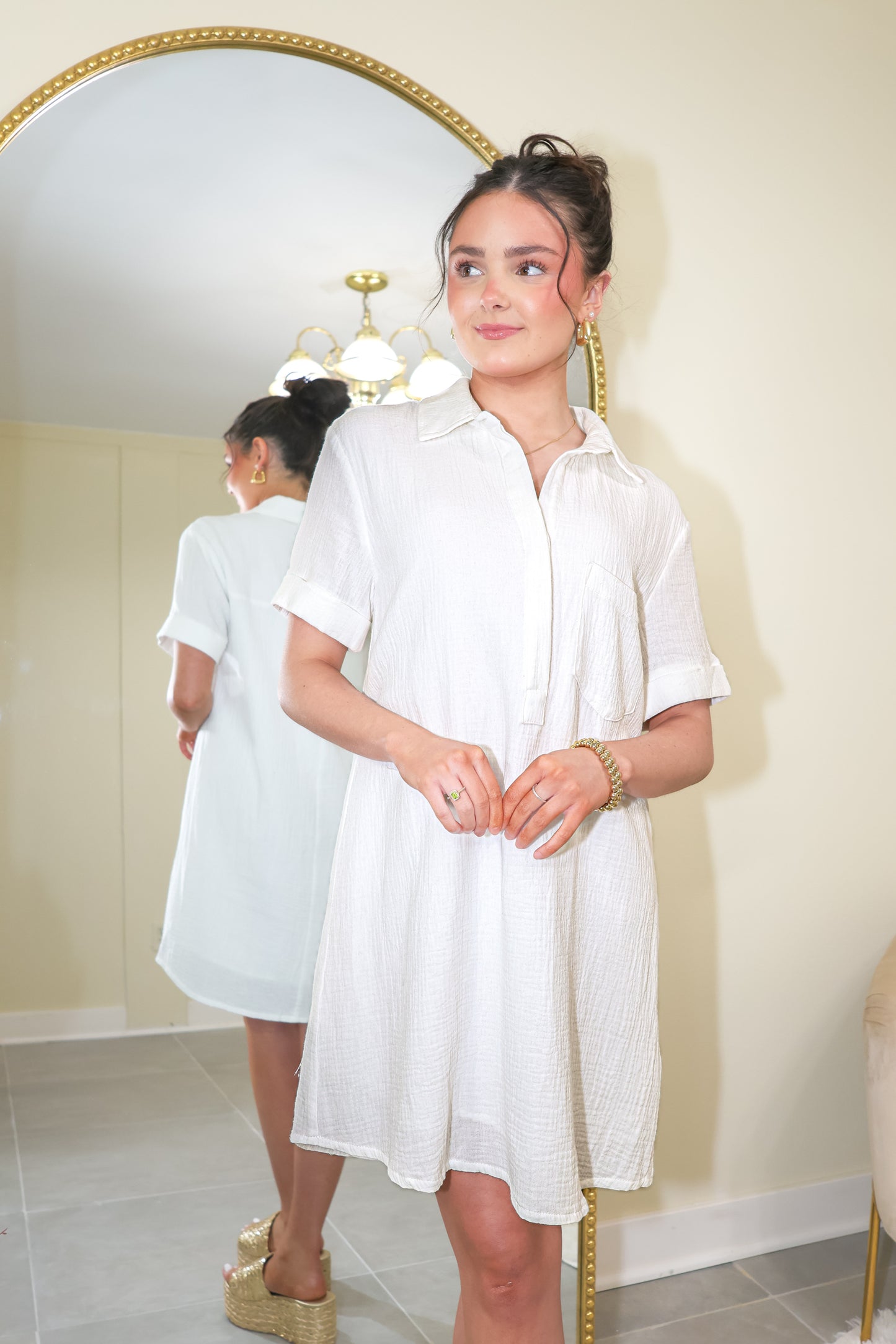 Coastal Breeze Gauze T-Shirt Dress