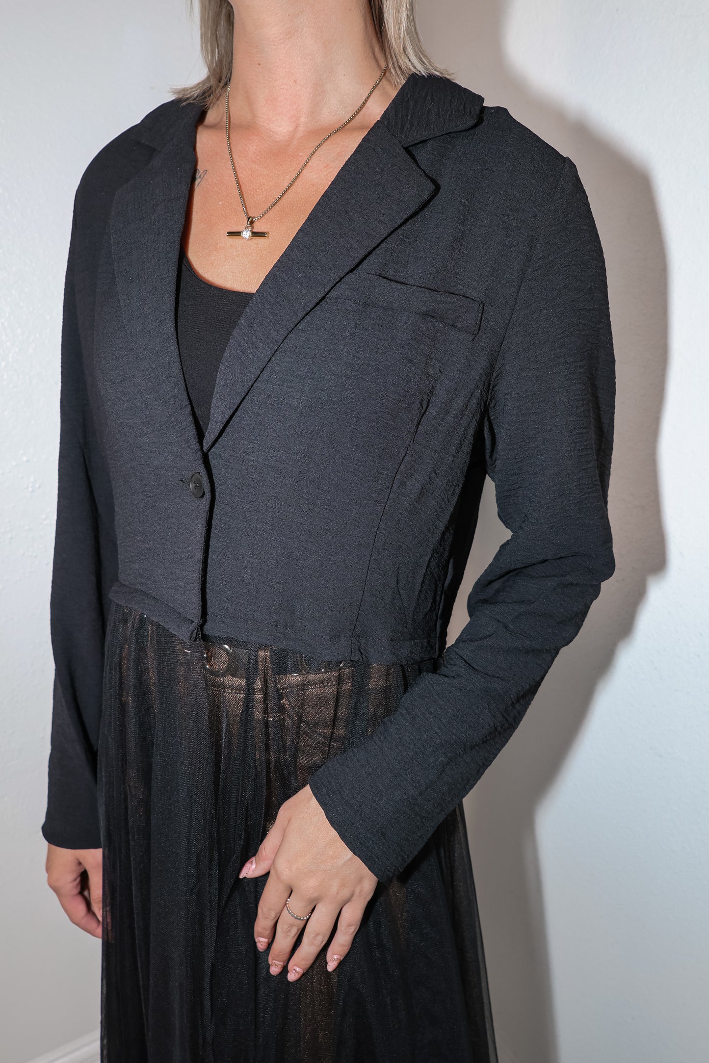 Cascade Tulle Blazer