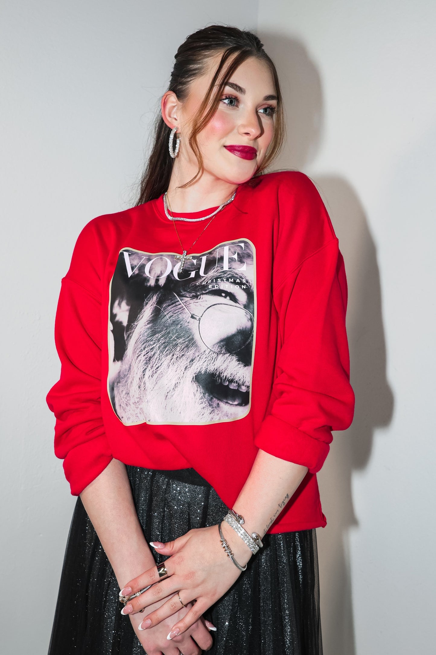 Vogue Santa Fleece Sweatshirt