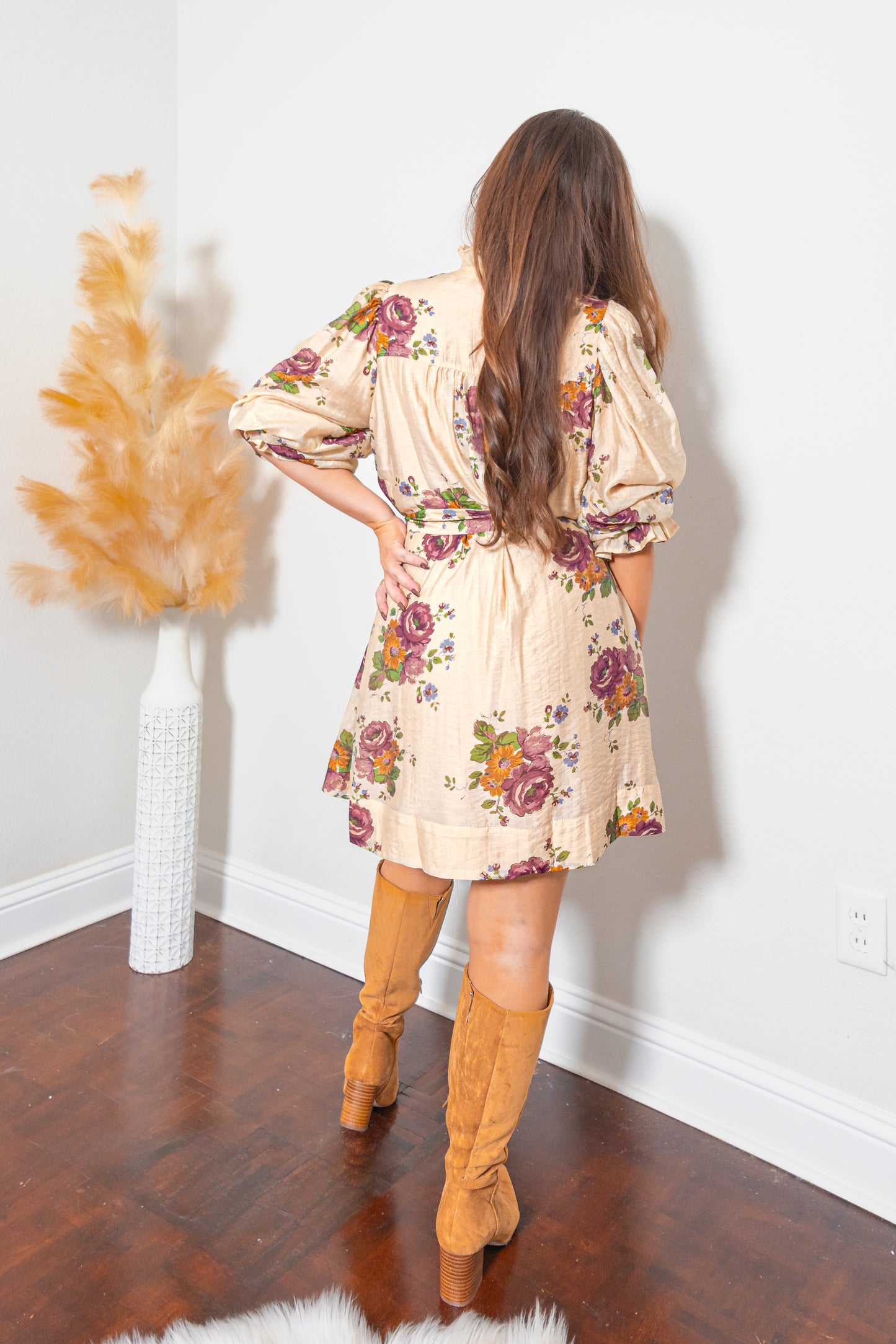 Cottage Rose Button Down Dress