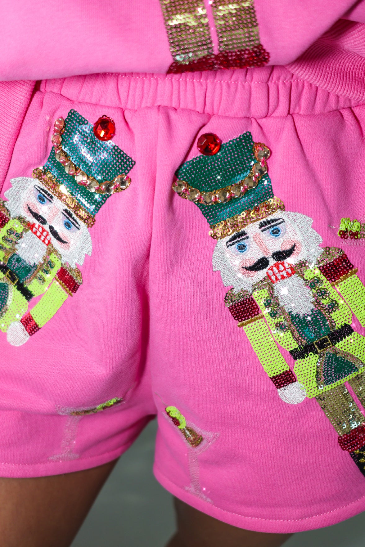 Queen of Sparkles Martini's & Nutcrackers Shorts