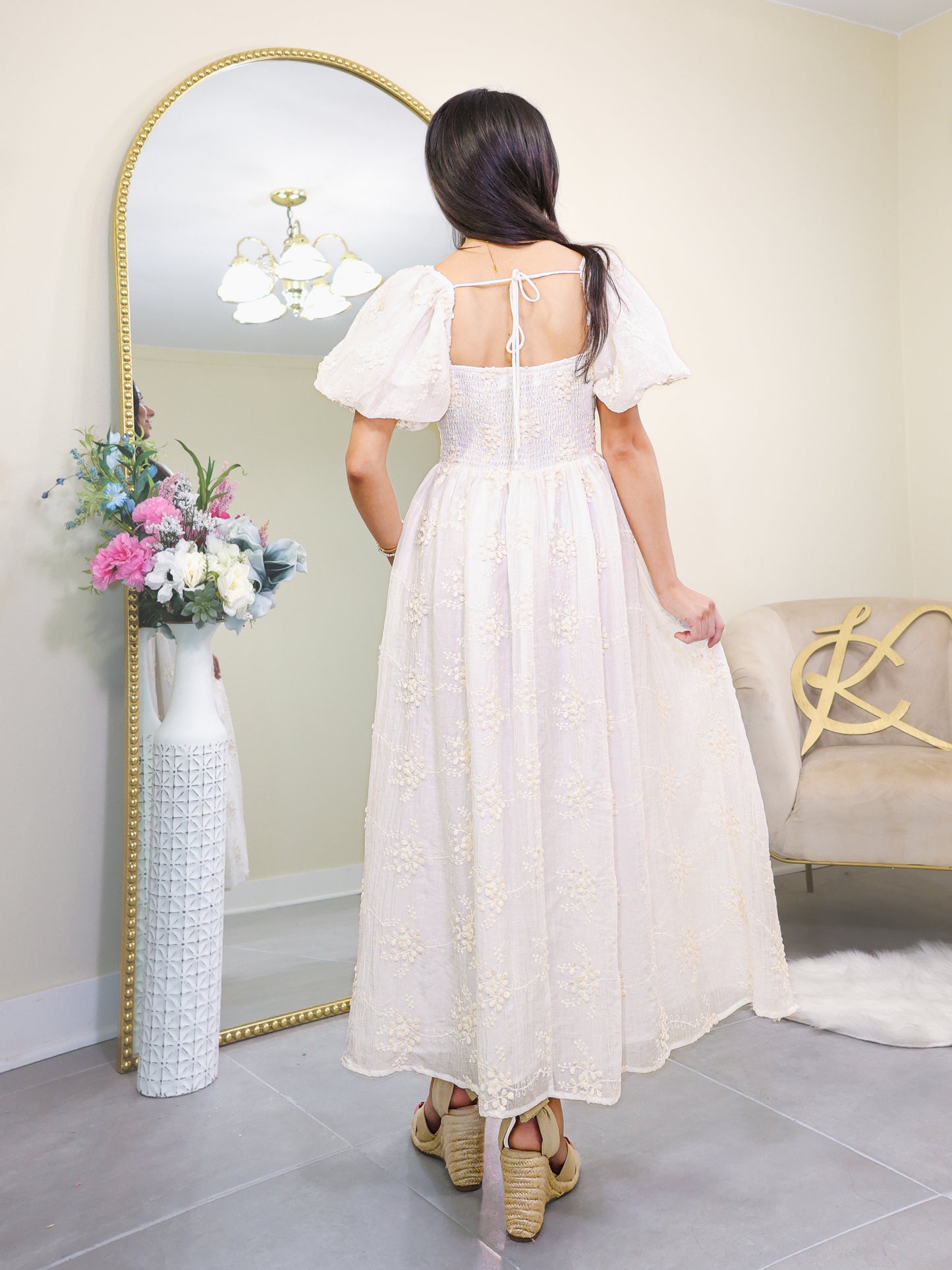 Daisy Dreams Embroidered Midi Dress