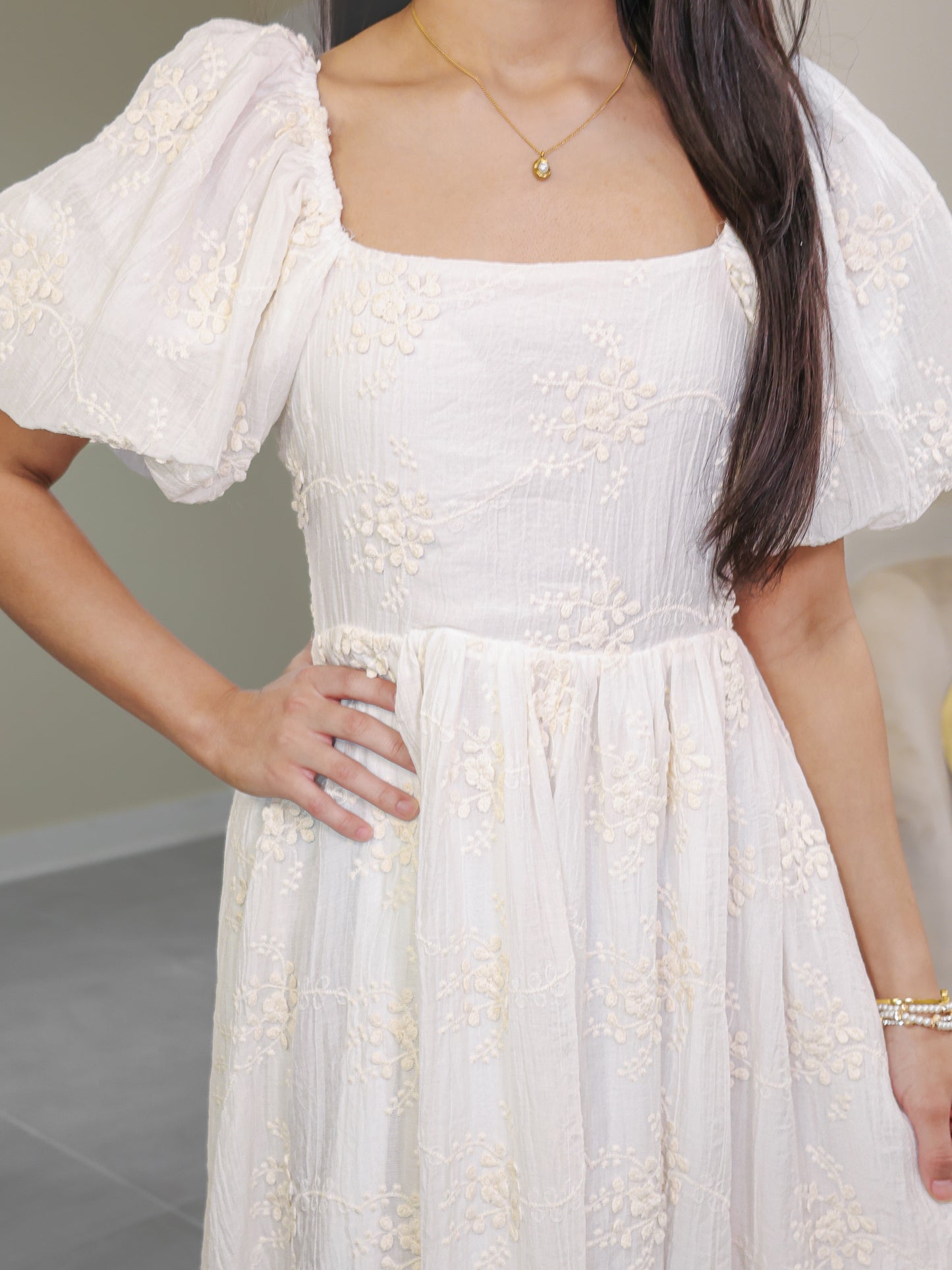 Daisy Dreams Embroidered Midi Dress