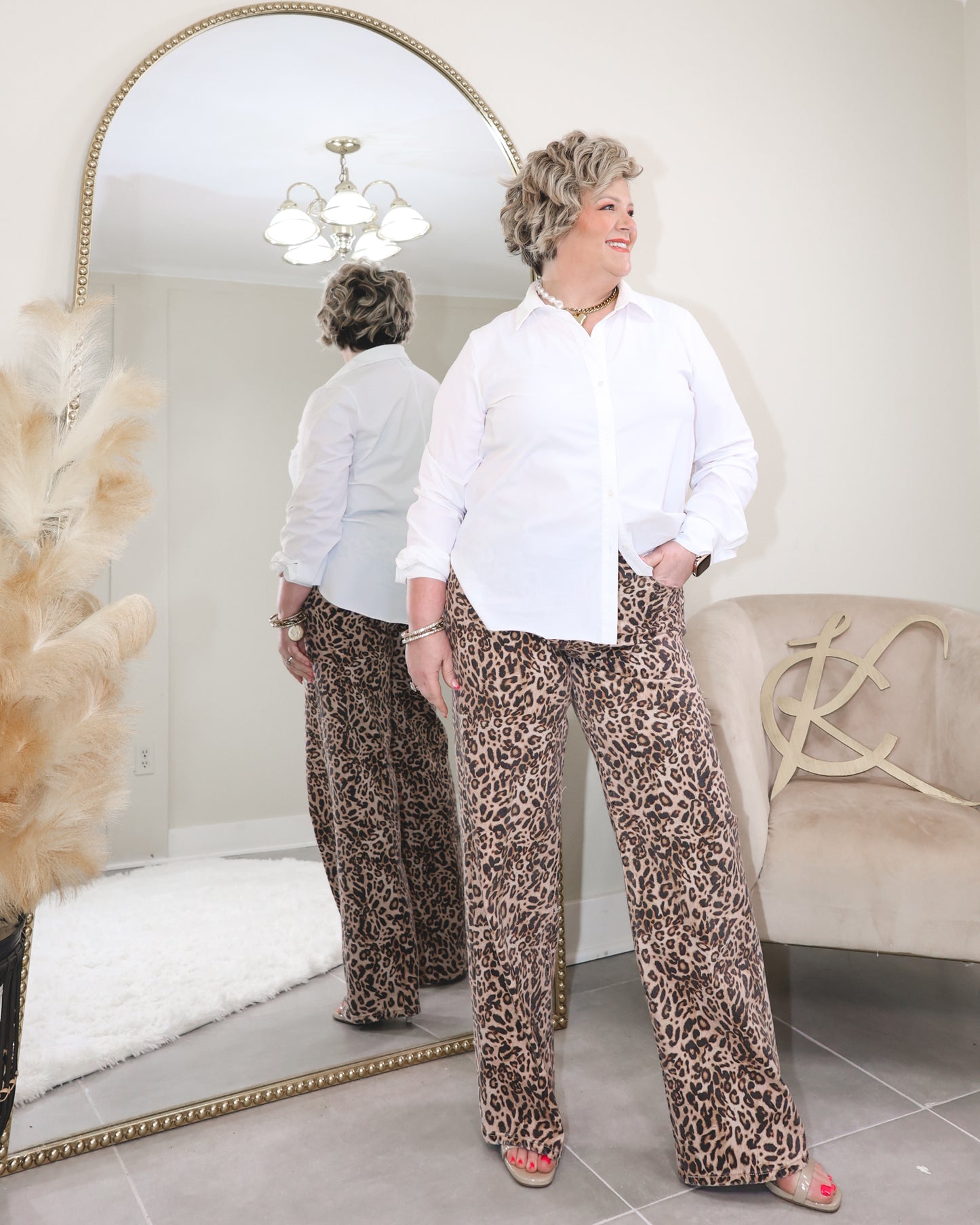 Dear John Taylor Leopard Straight Leg Jeans