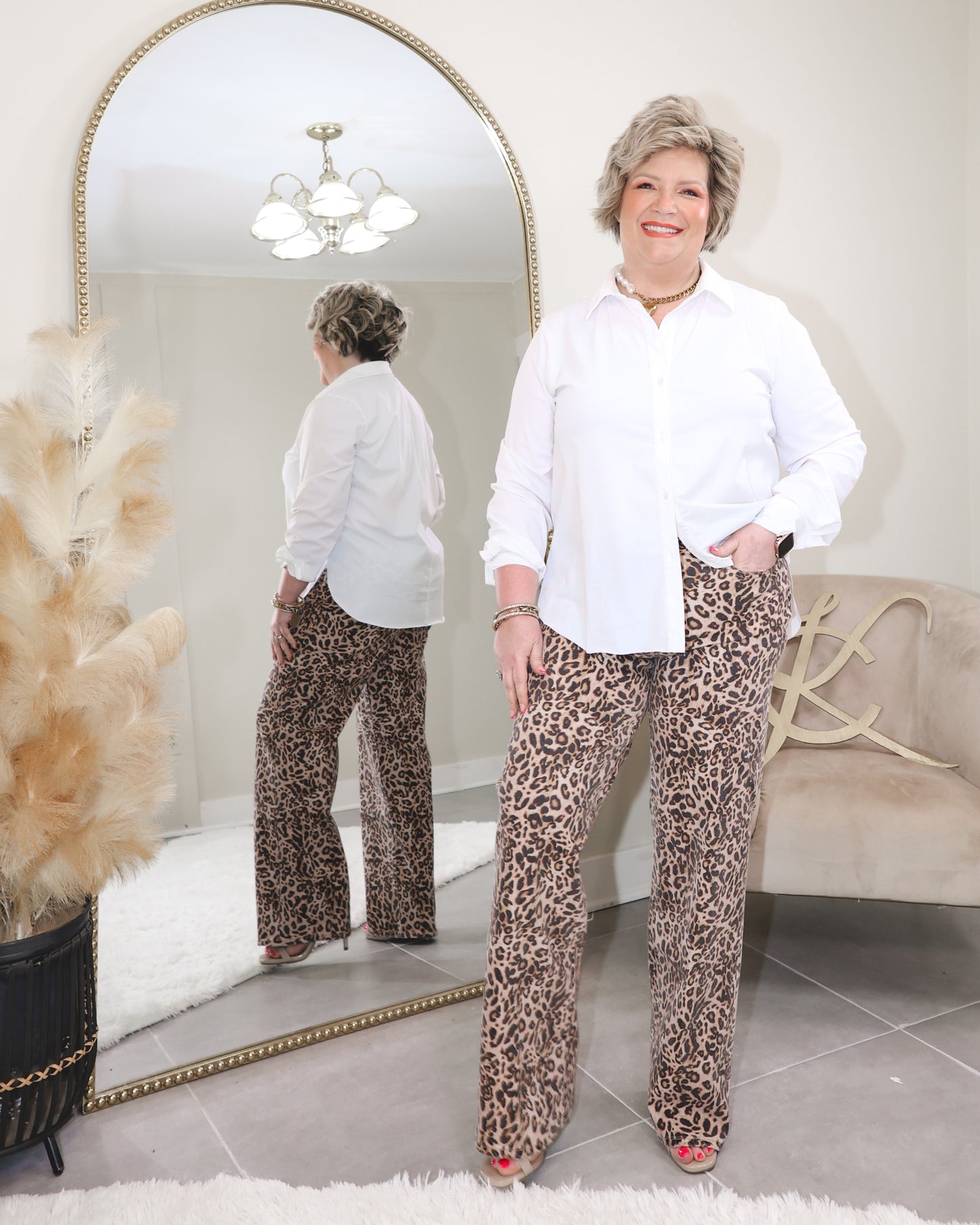 Dear John Taylor Leopard Straight Leg Jeans