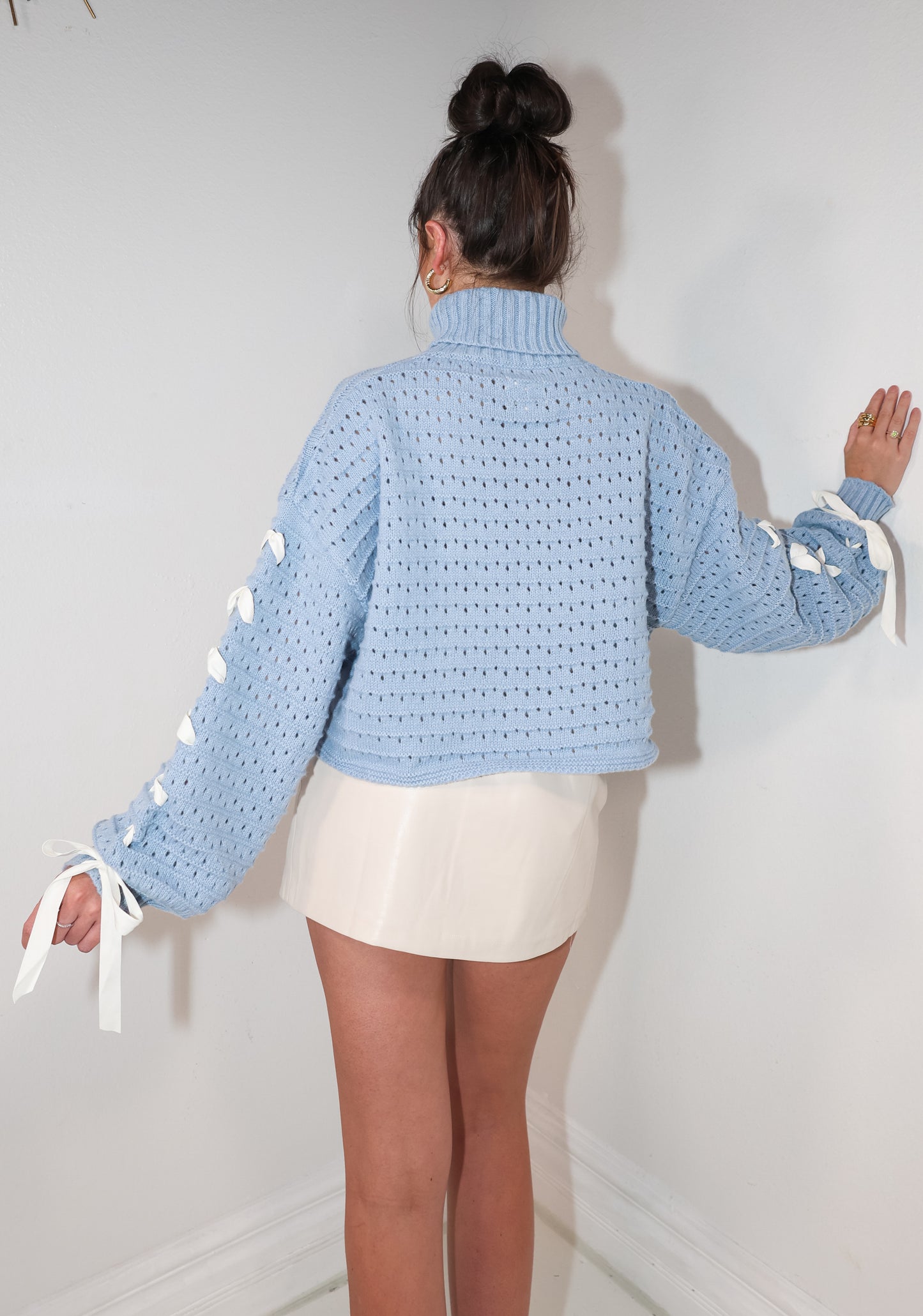 Dreamy Ribbons Knit Sweater Top