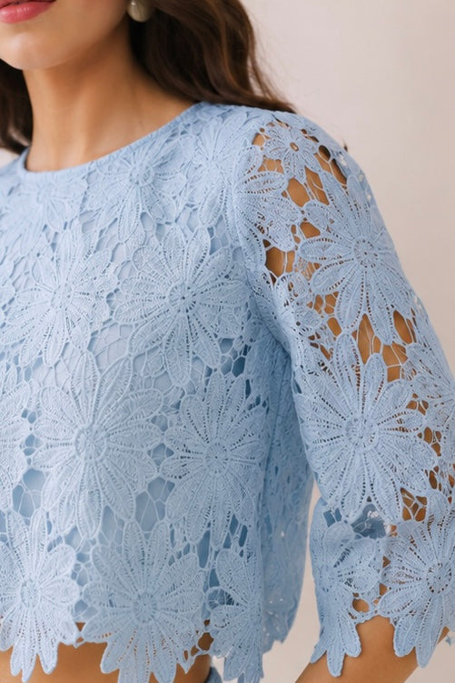 Bluebell Daisy Lace Crop Top