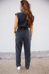Elan Black Denim Sleeveless Jumpsuit-Jumpsuits-KCoutureBoutique, women's boutique in Bossier City, Louisiana