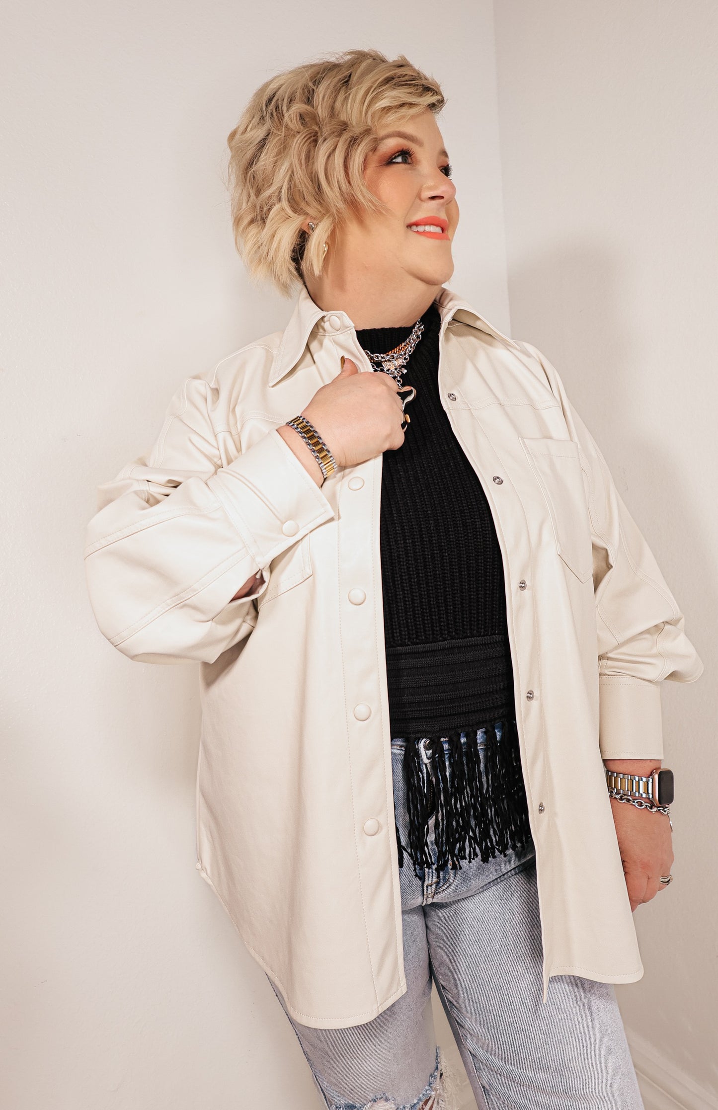 Elan Rock & Roll Faux Leather Jacket