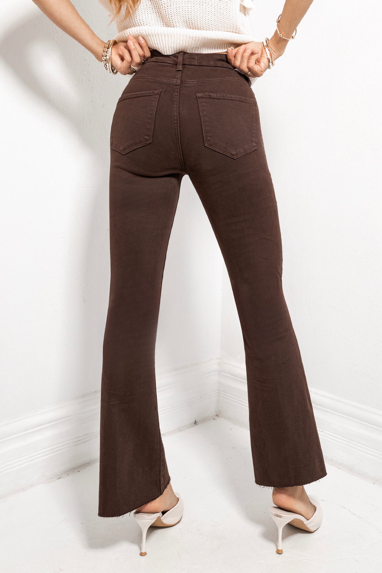 Dear John Jeanne Flare Dark Oak Jeans