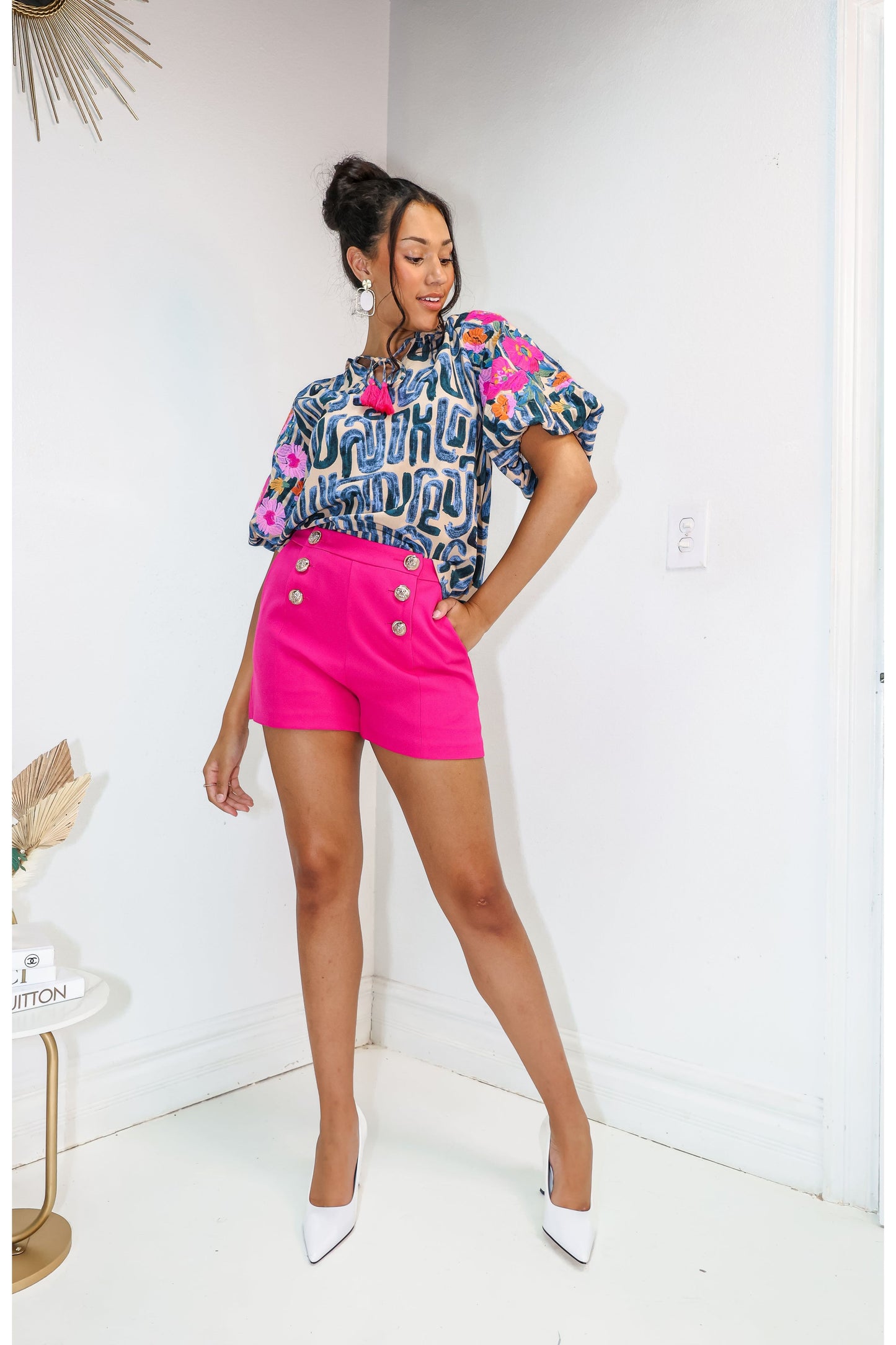 Endless Rose Gold Button Shorts