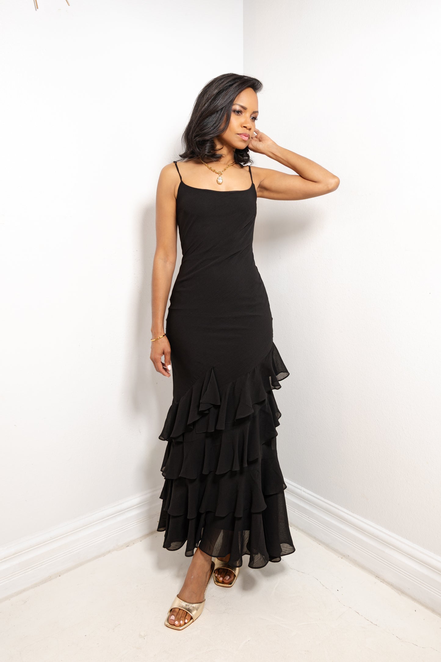 Enchanted Evenings Tiered Ruffle Dress