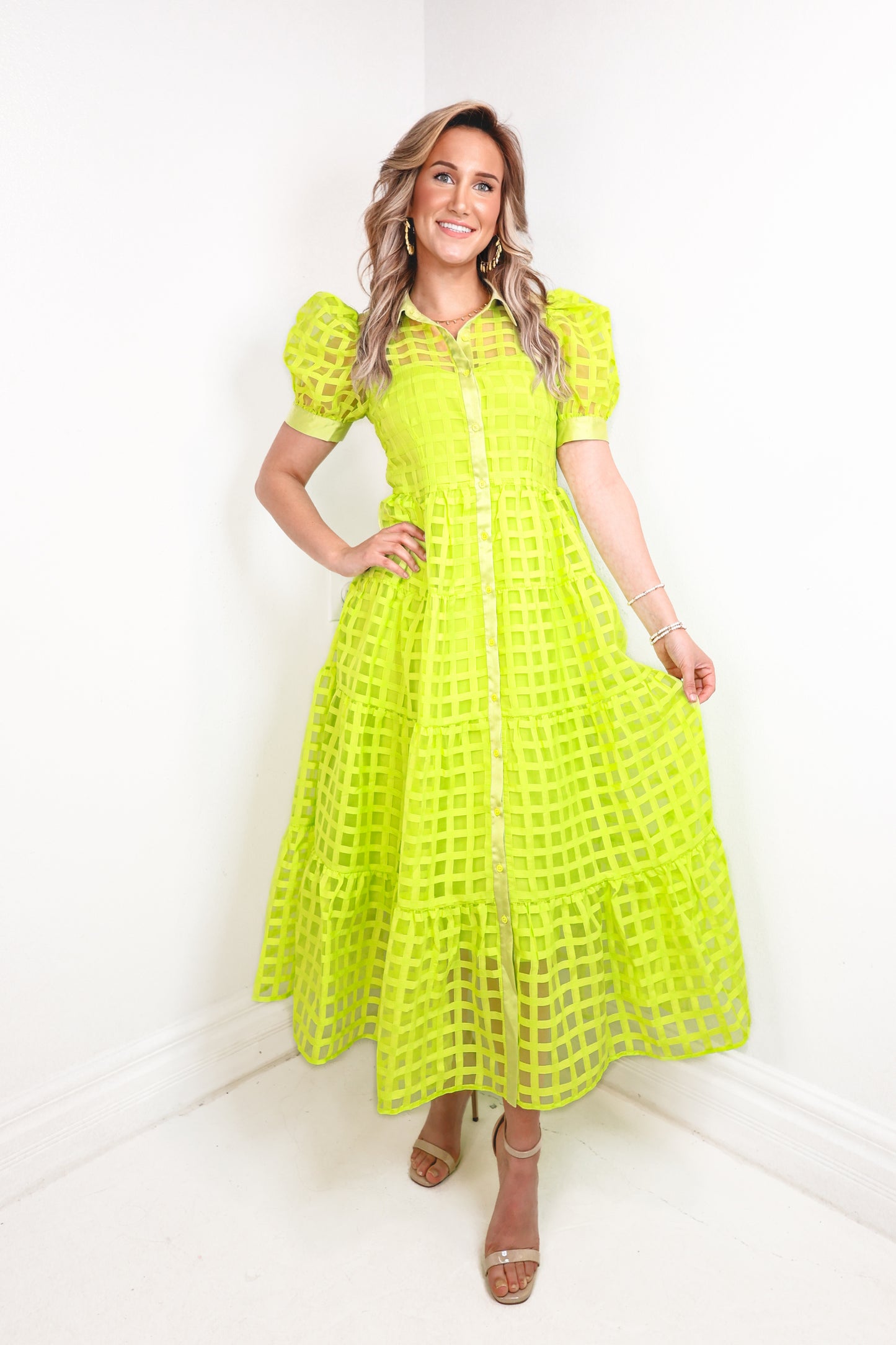 Endless Rose Glow Getter Organza Maxi Dress