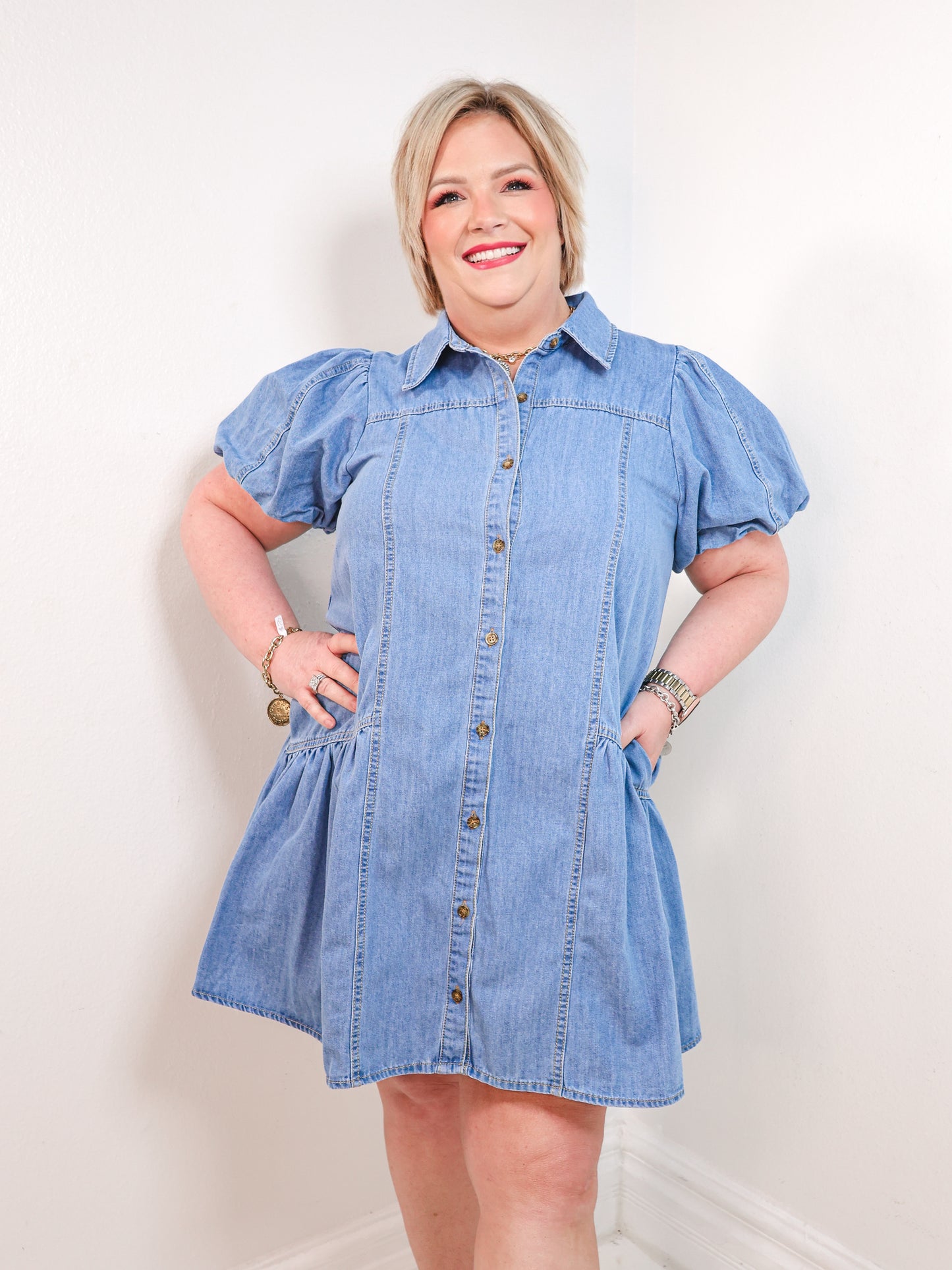 Everyday Denim Button Down Dress