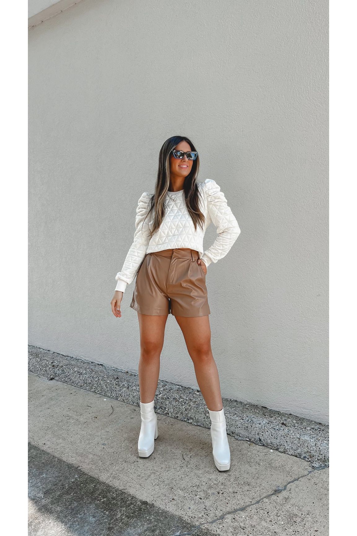 Fall In Faux Leather Shorts-Shorts-KCoutureBoutique, women's boutique in Bossier City, Louisiana