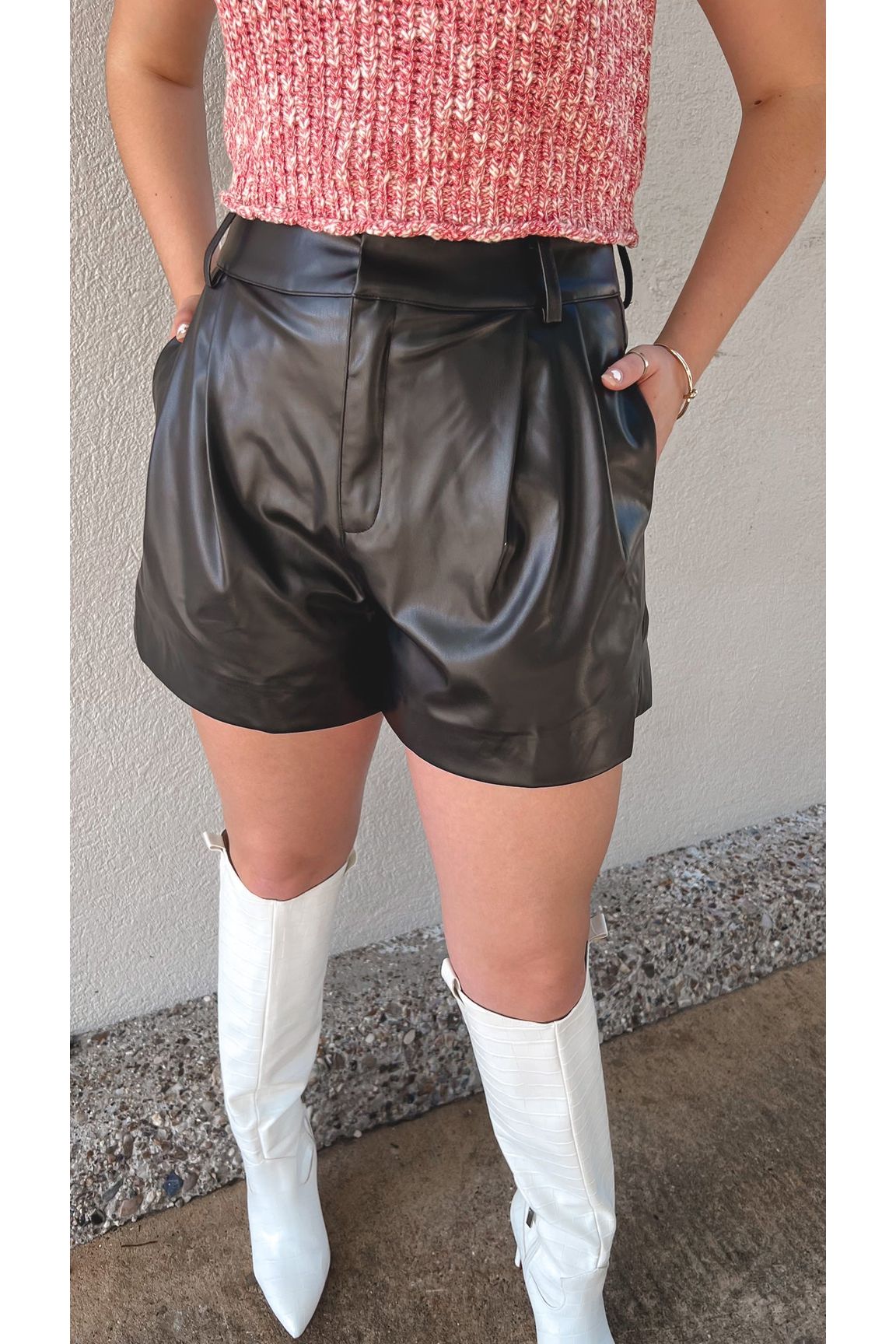 Fall In Faux Leather Shorts-Shorts-KCoutureBoutique, women's boutique in Bossier City, Louisiana