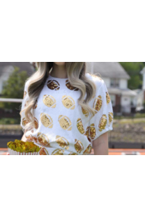 Fallon Football Sequin Crop Top-Tops-KCoutureBoutique, women's boutique in Bossier City, Louisiana