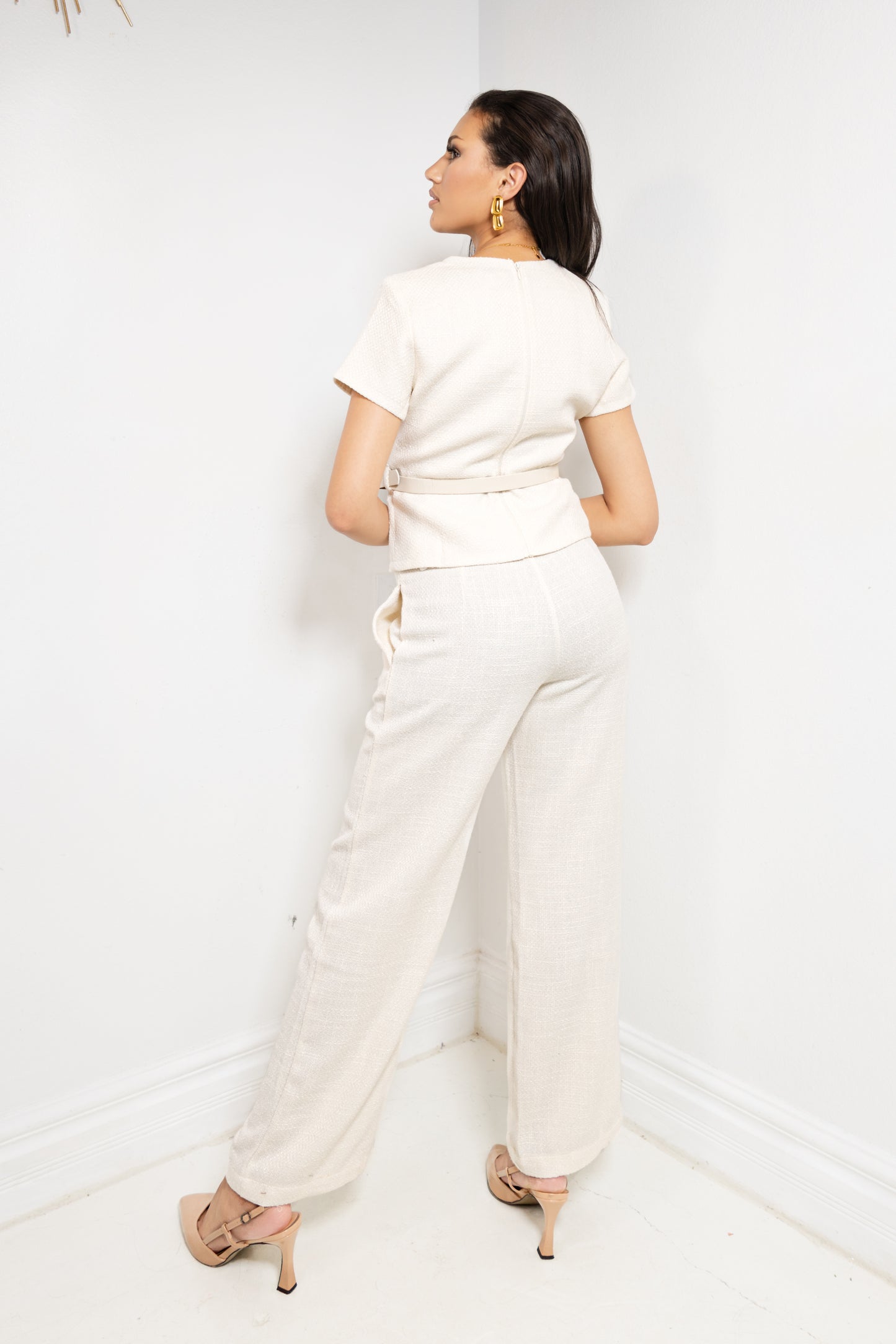 First Class Only Pleated High Rise Pants