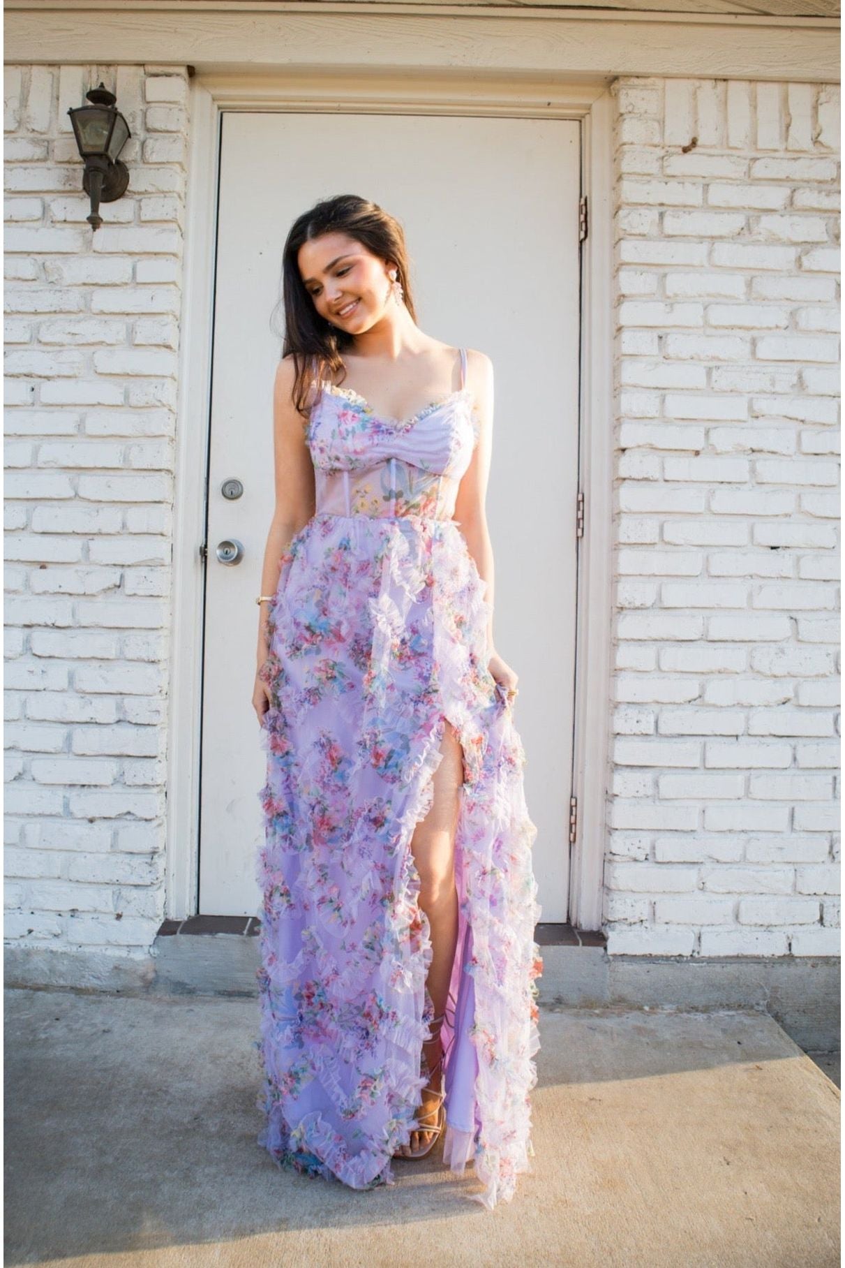 Floral Maxi Dress with Slit1