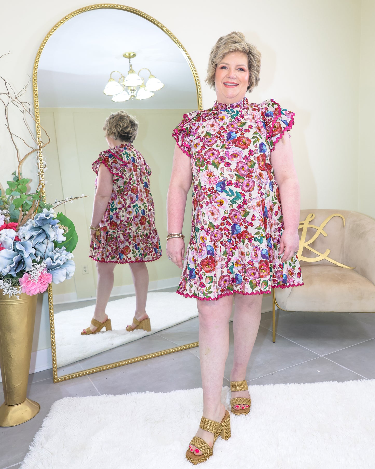 Forever Lover Floral Ruffle Dress