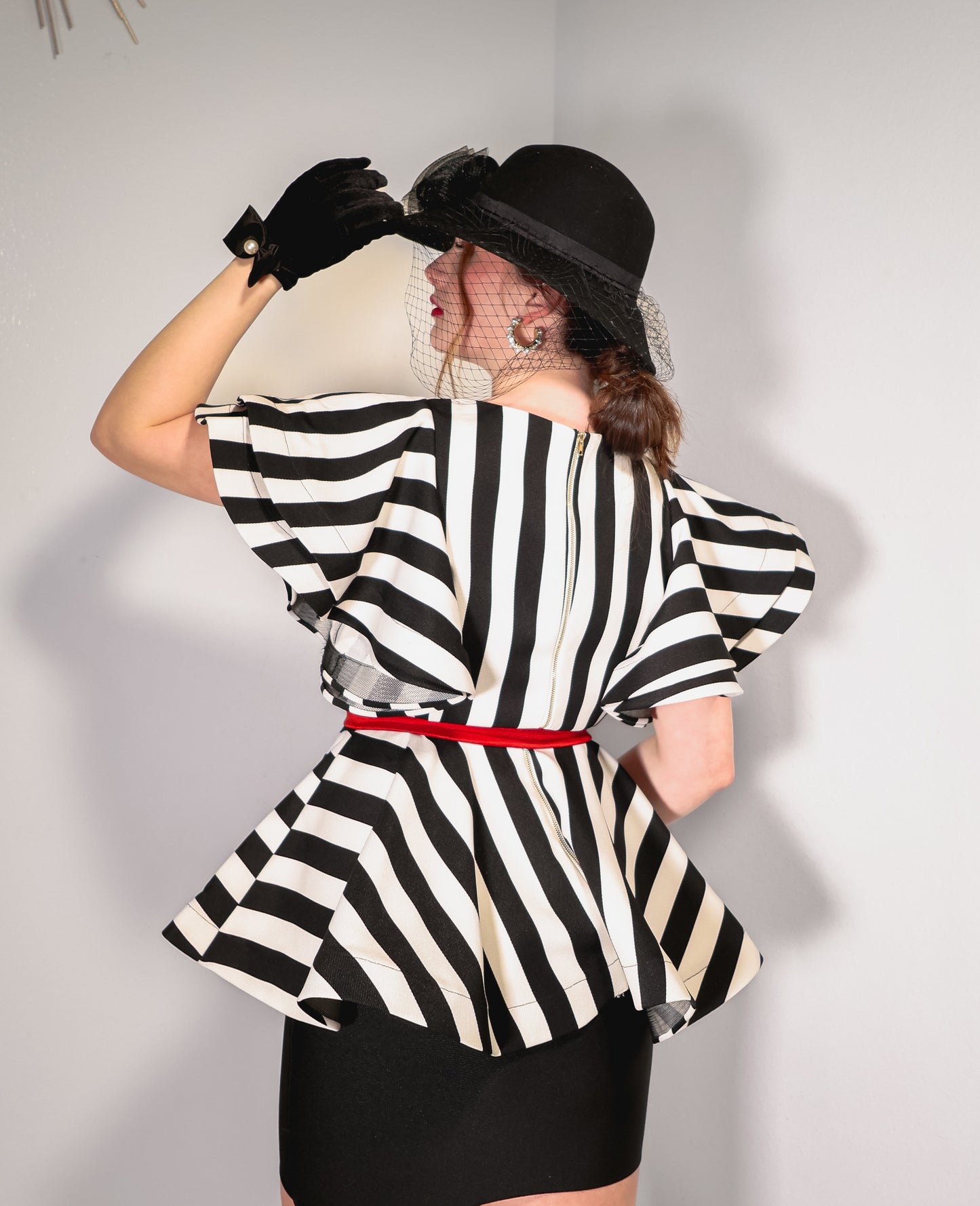 Gaga Peplum Top