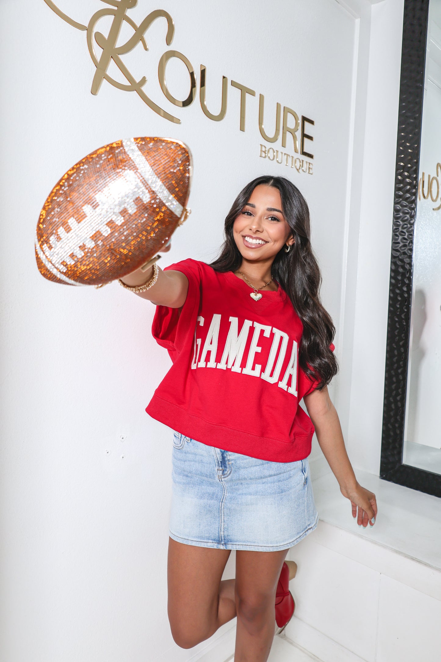 Game Day Girl Boxy Cropped Top